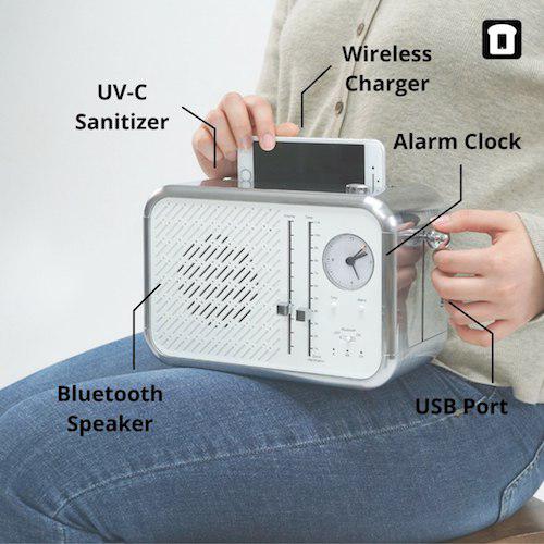 Phone Toaster 5in1 Phone Sanitizer / Bluetooth Speaker / Alarm Clock / Chargers r/kickstarter