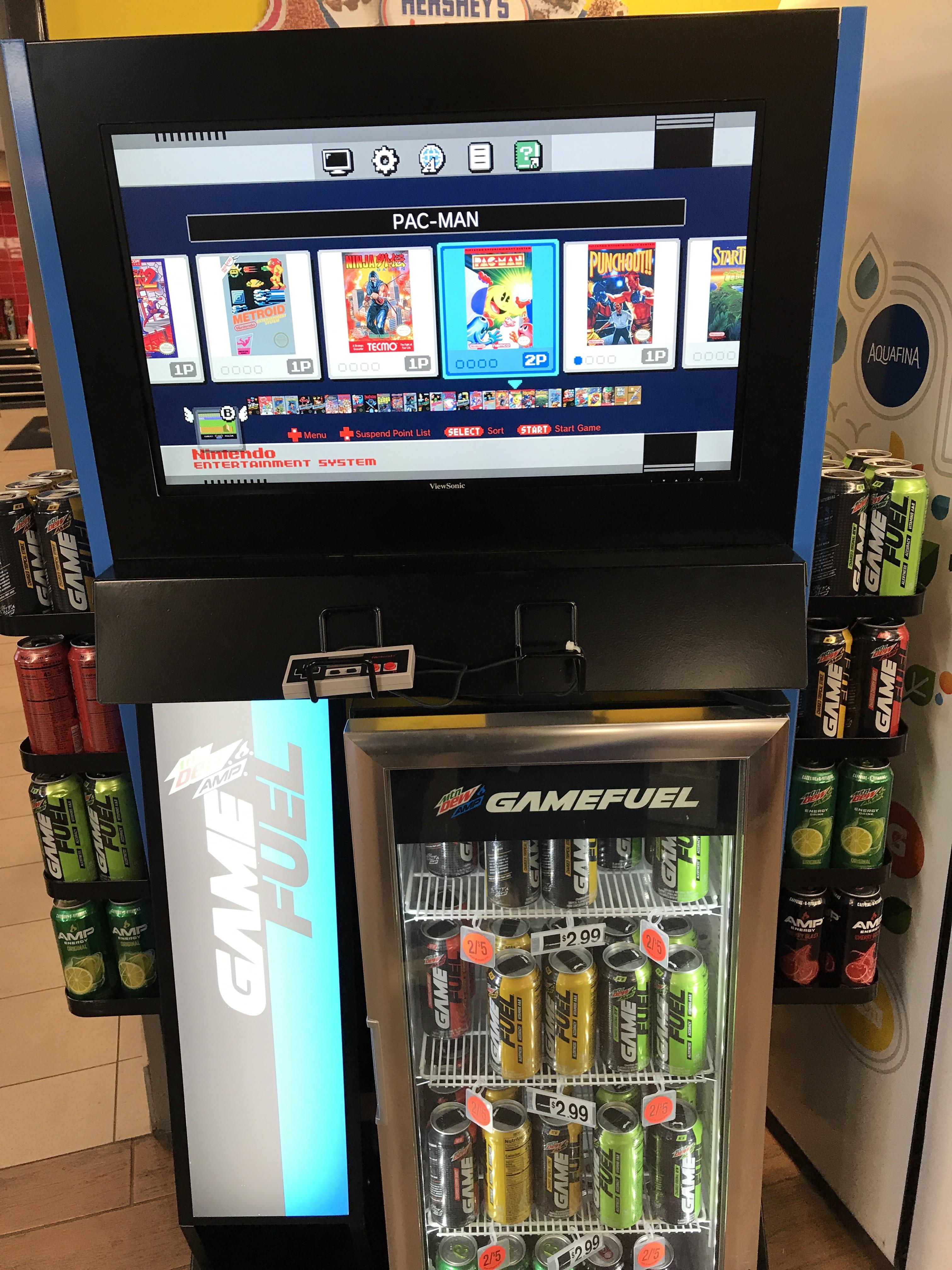 My gas station has this NES Classic setup r/gaming