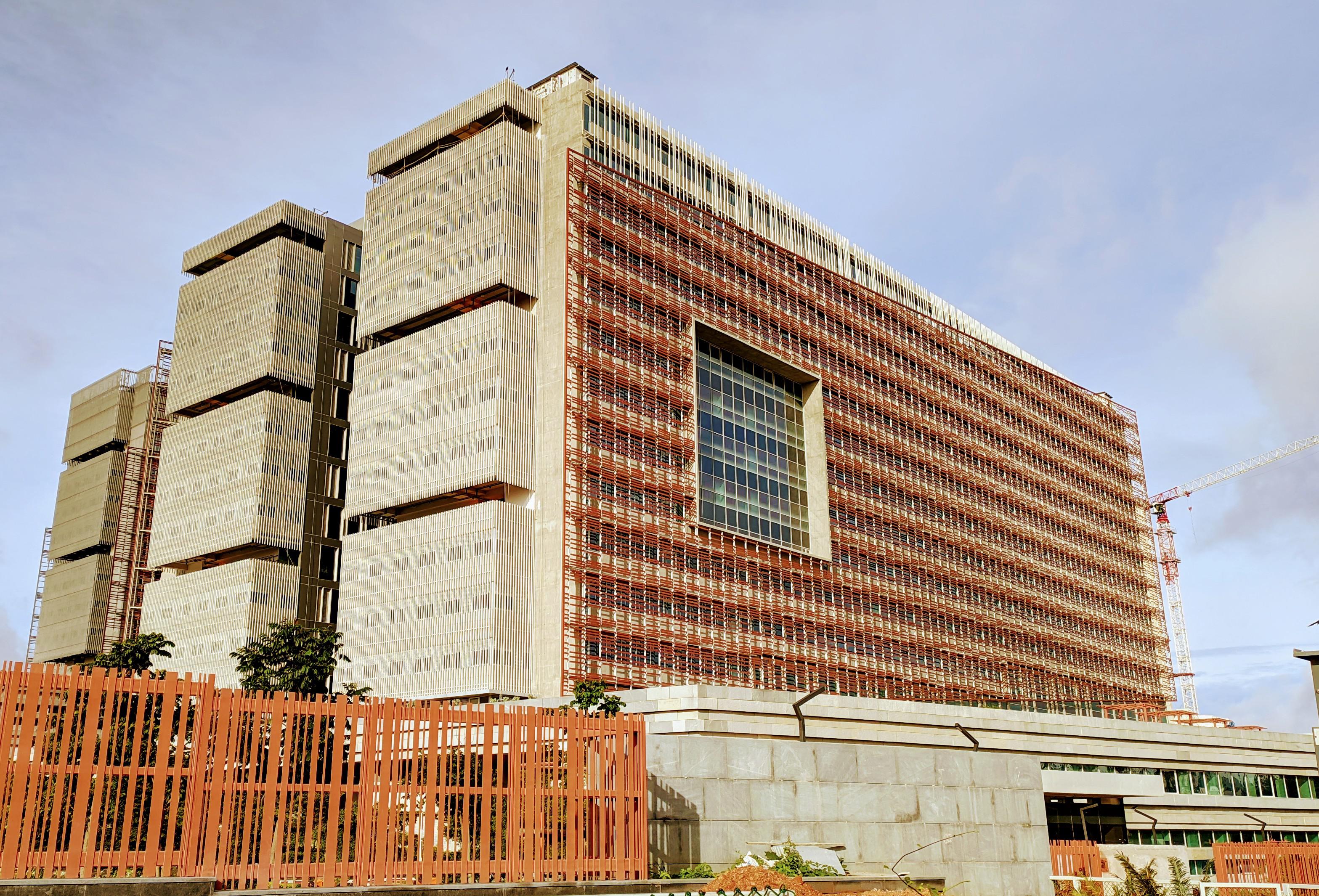 The new Wipro Headquarters. Bangalore, India. Looks like a blend of brutalist and contemporary