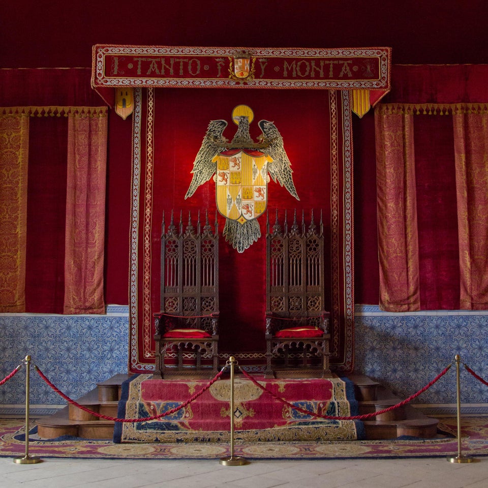 Throne room with the thrones of the legendary Spanish rulers Isabella