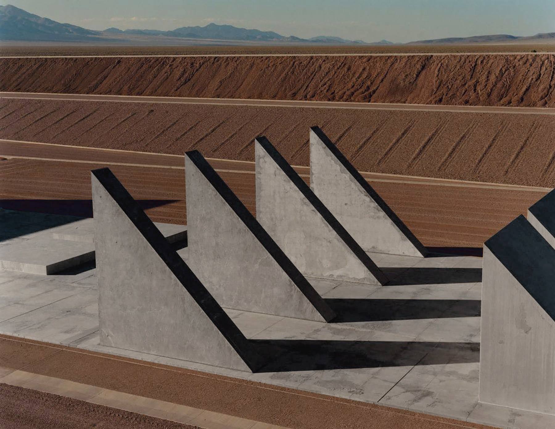 Detail from "City" by artist Michael Heizer. This massive art project