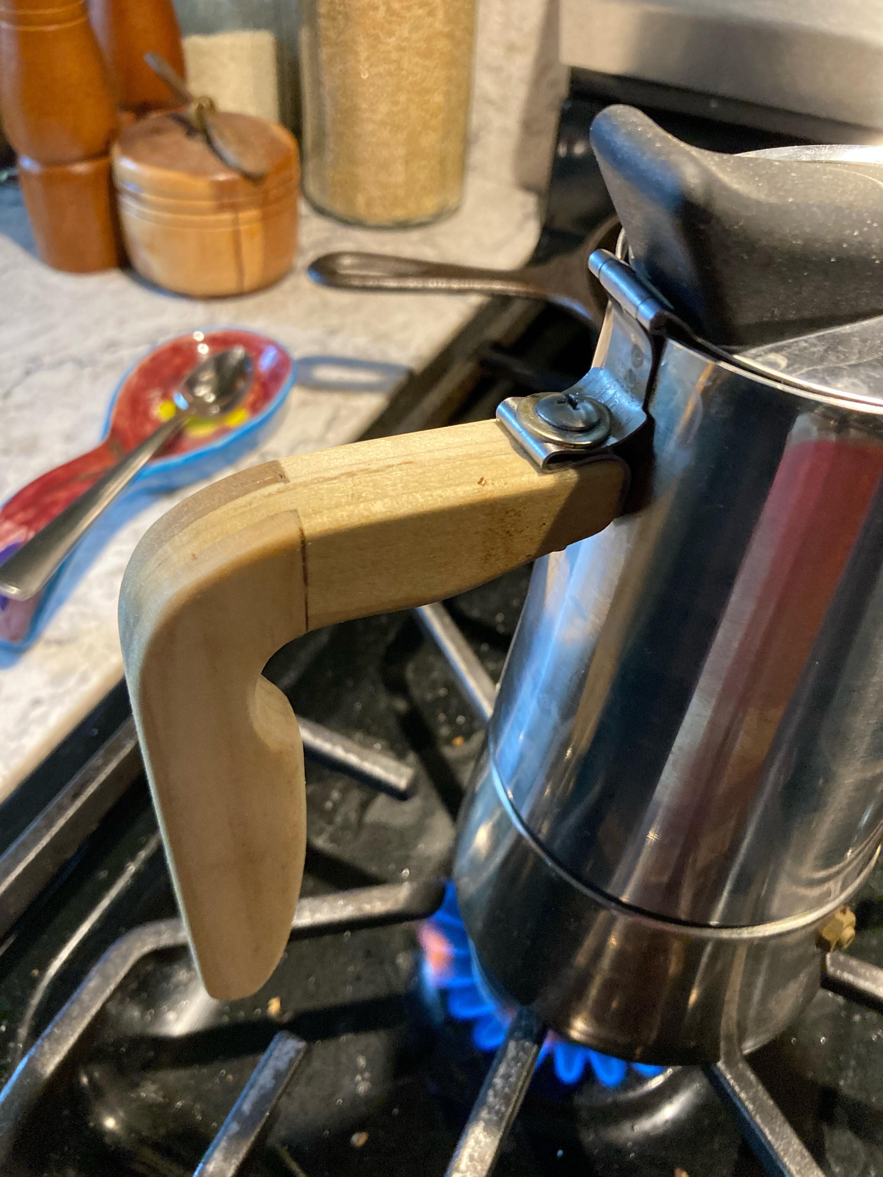 Replace a broken plastic handle on my Moka pot. Not a big thing, but I