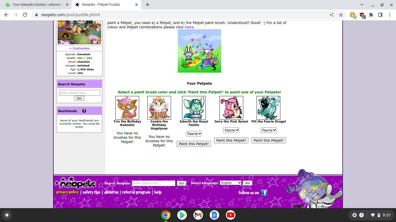 Just dropped 10 mil on a birthday Kadoatie and Faerie petpet paint