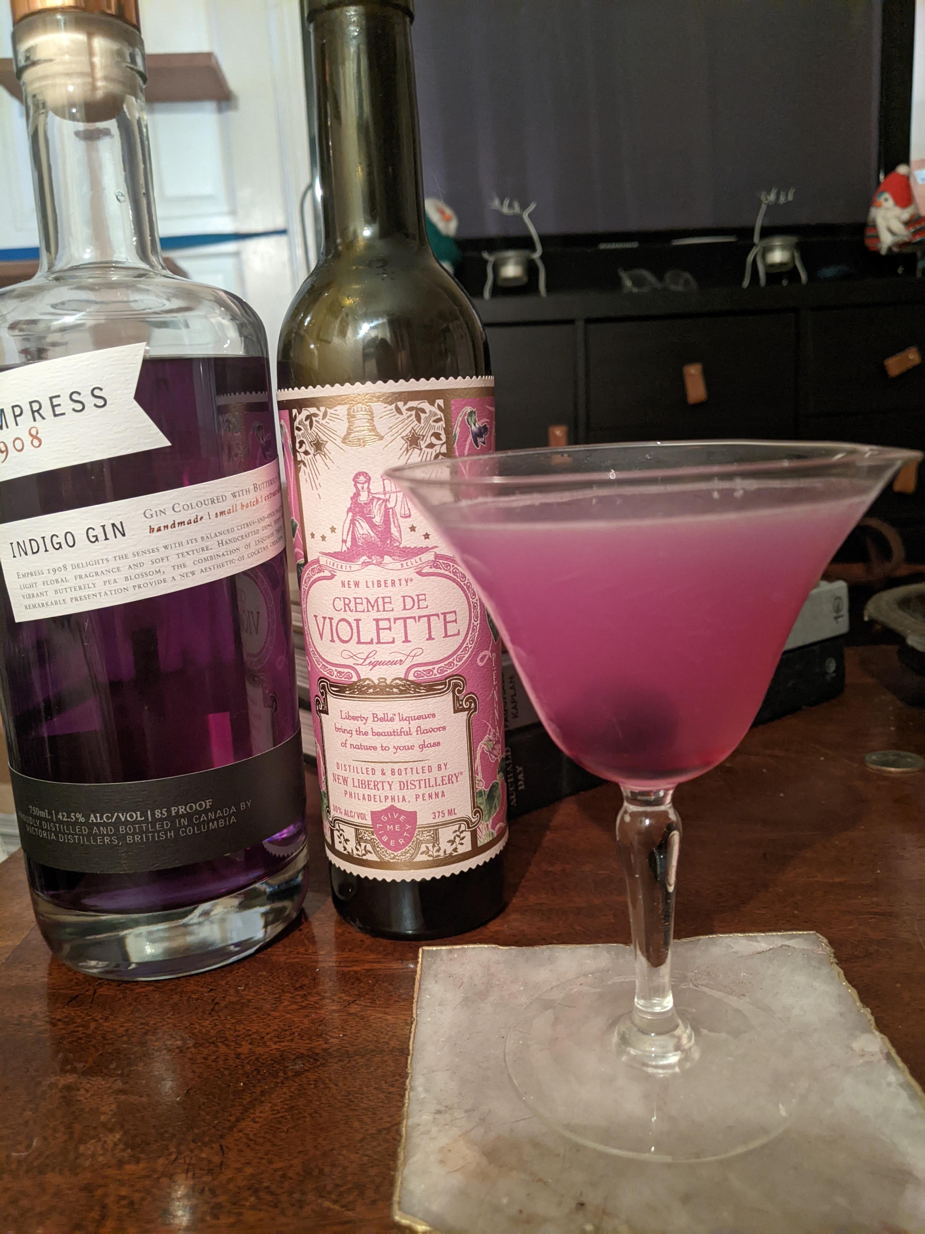 Made a Blue Moon with Empress Gin and New Liberty Creme de Violette r/Gin