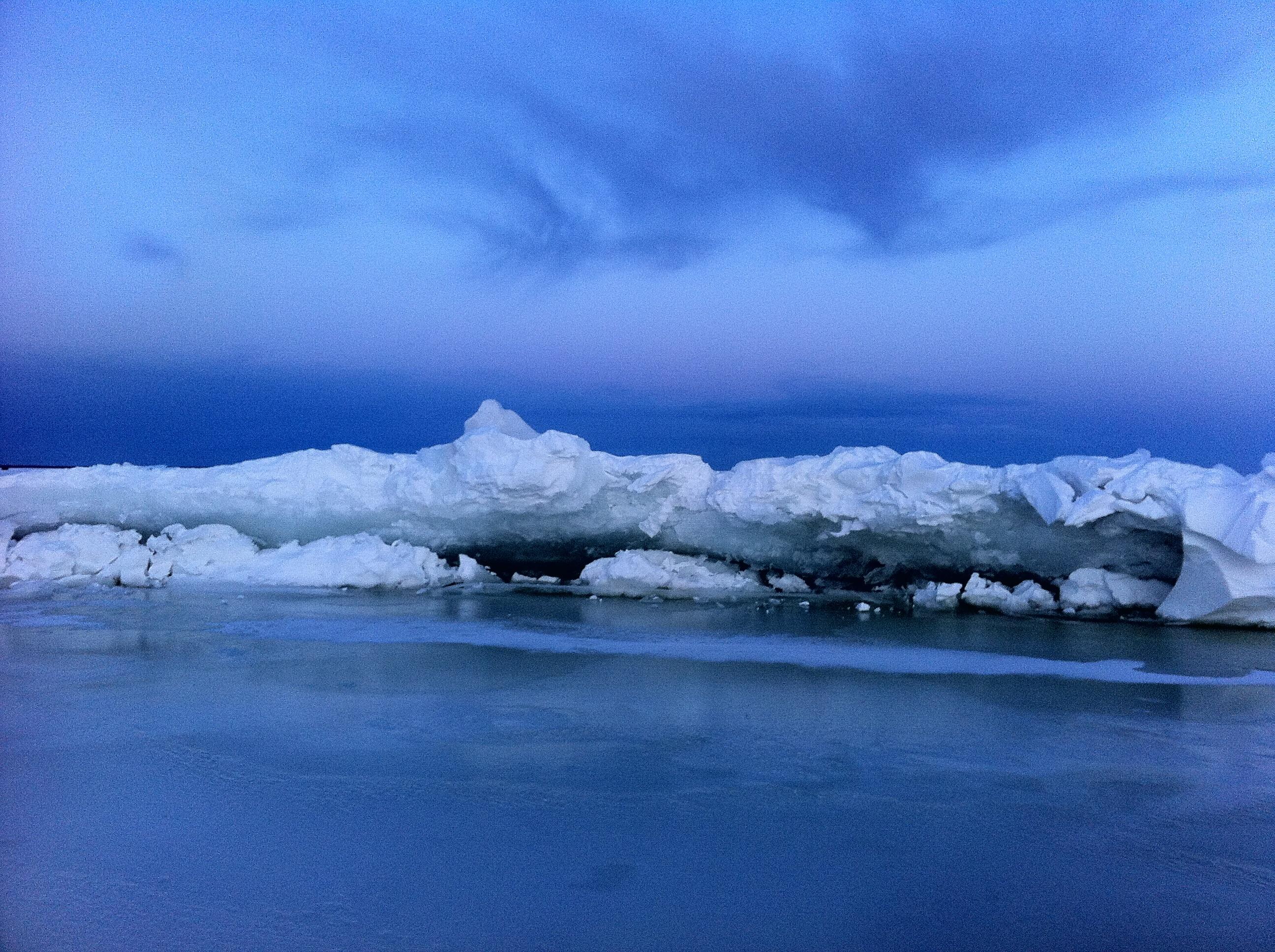 'Hard Water Waves' Lac la Biche, Alberta r/pics