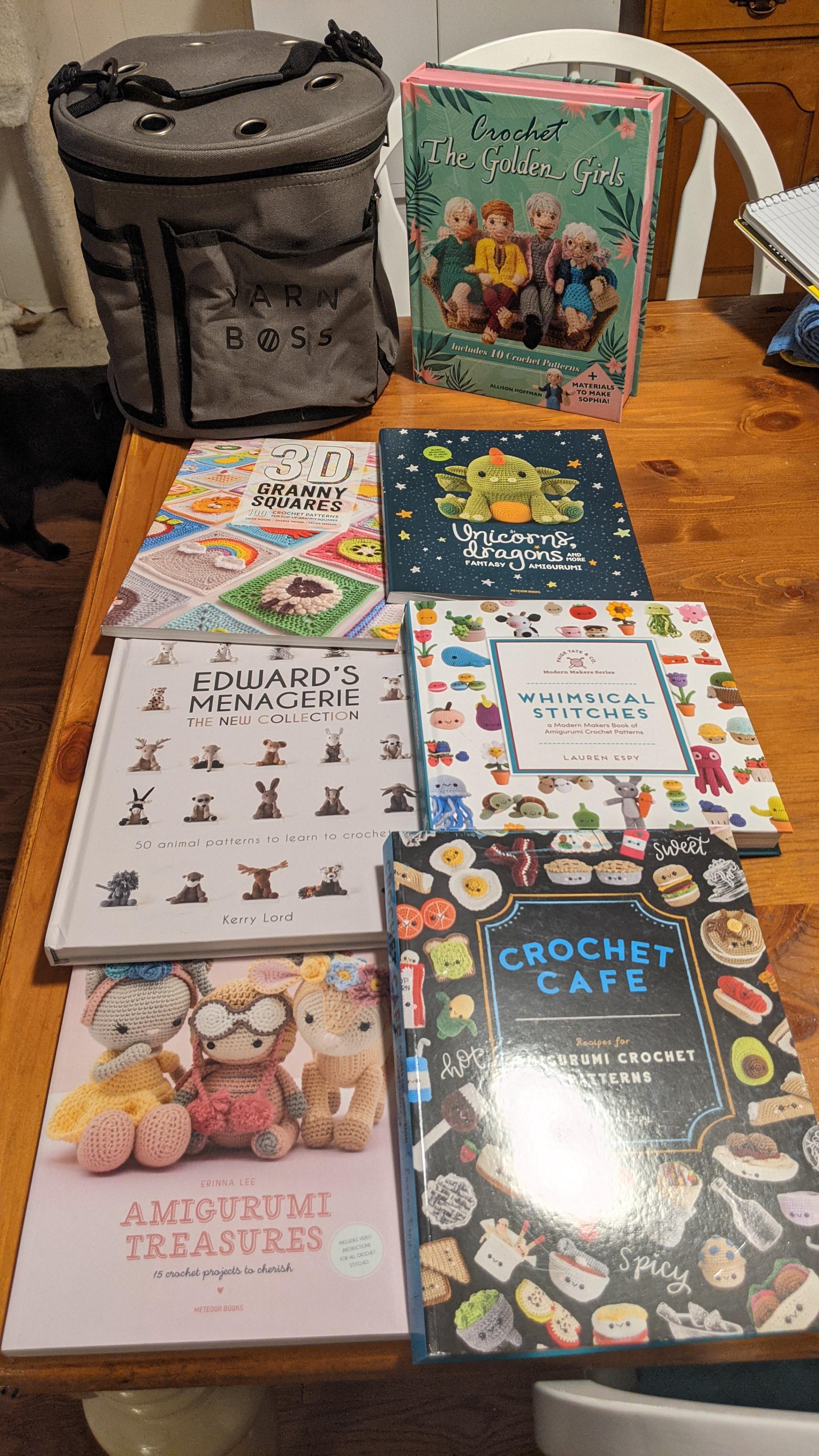 My family knows I love crocheting and got me a lot of pattern books for