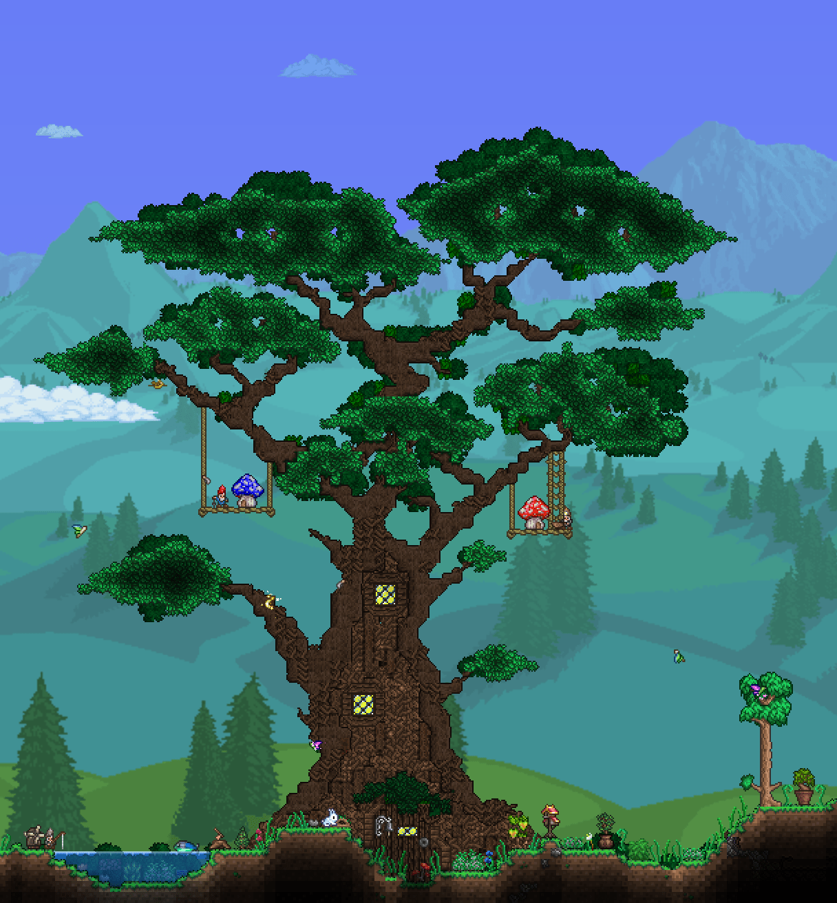 Gnome's treehouse Terraria