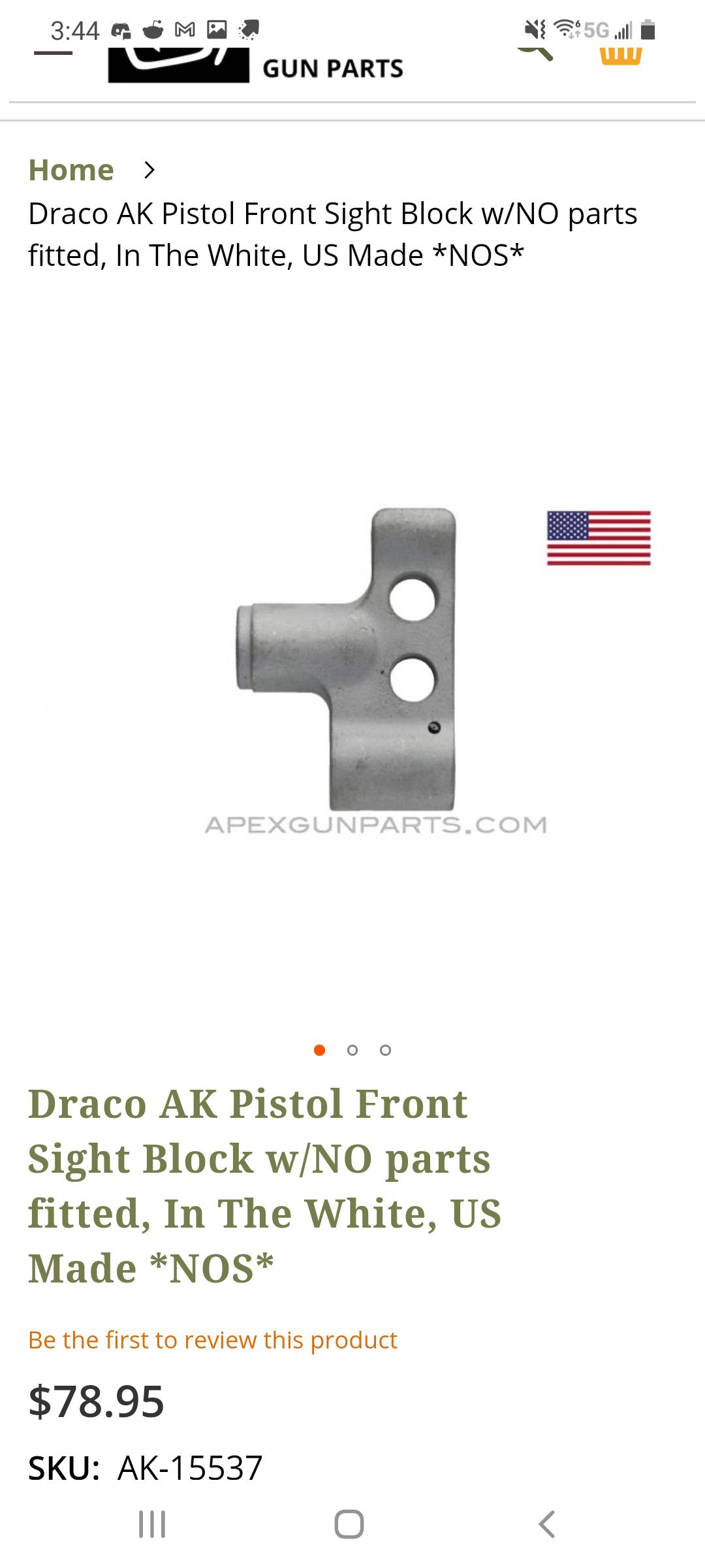 Draco gas block sizing question r/ak47