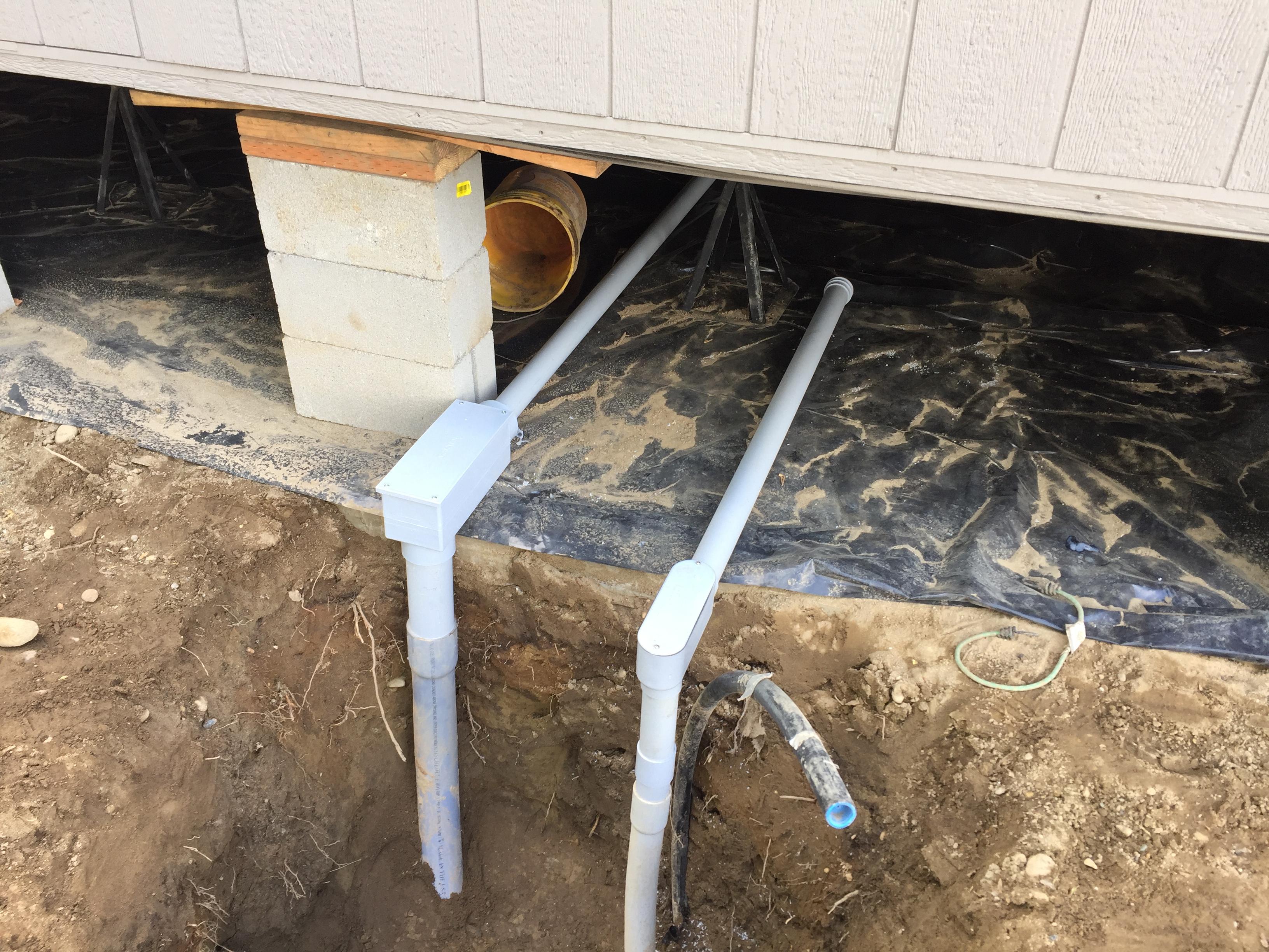 How would you bring this water under the house to the main connection
