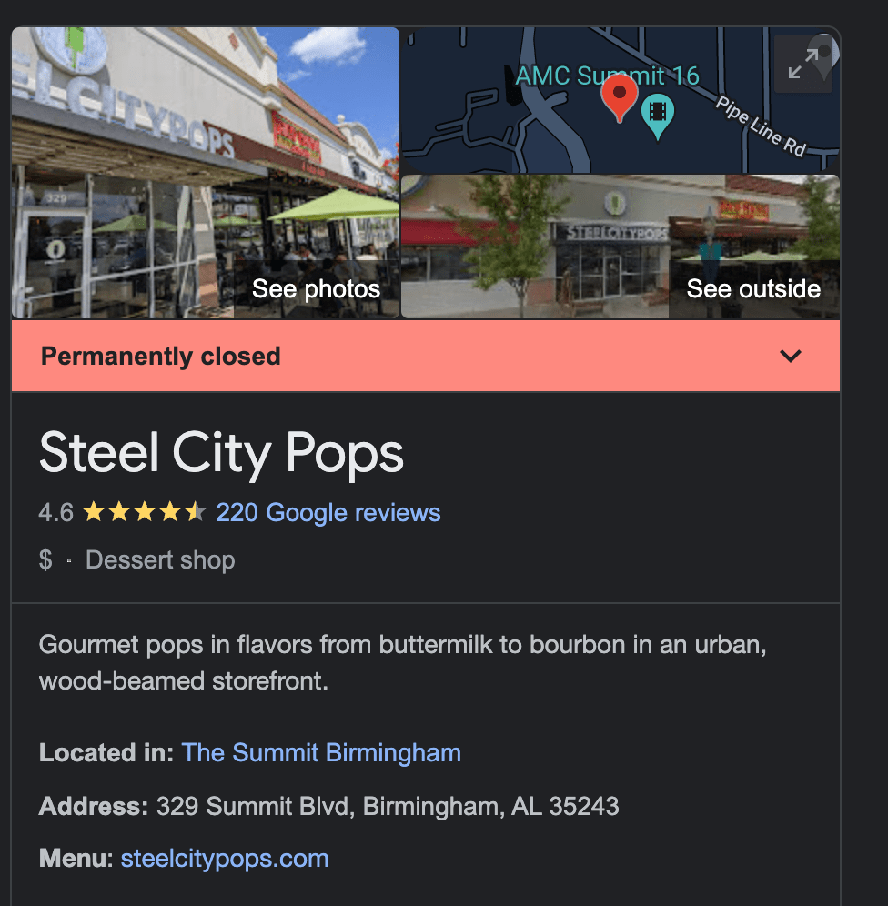Is Steel City Pops completely out of business? r/Birmingham