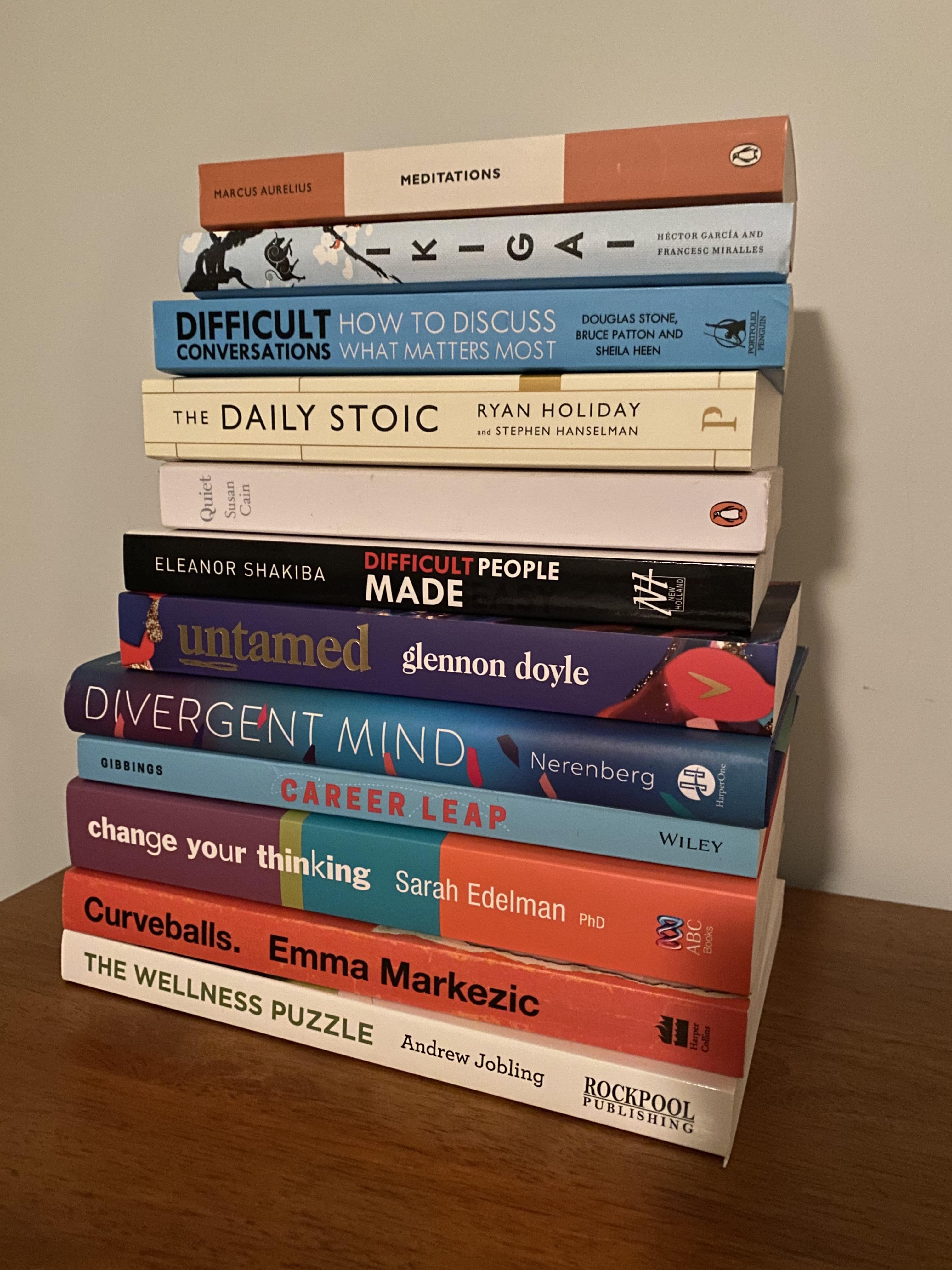 Can you tell I’m an INFP? This is my ‘to read’ pile. P.s please share
