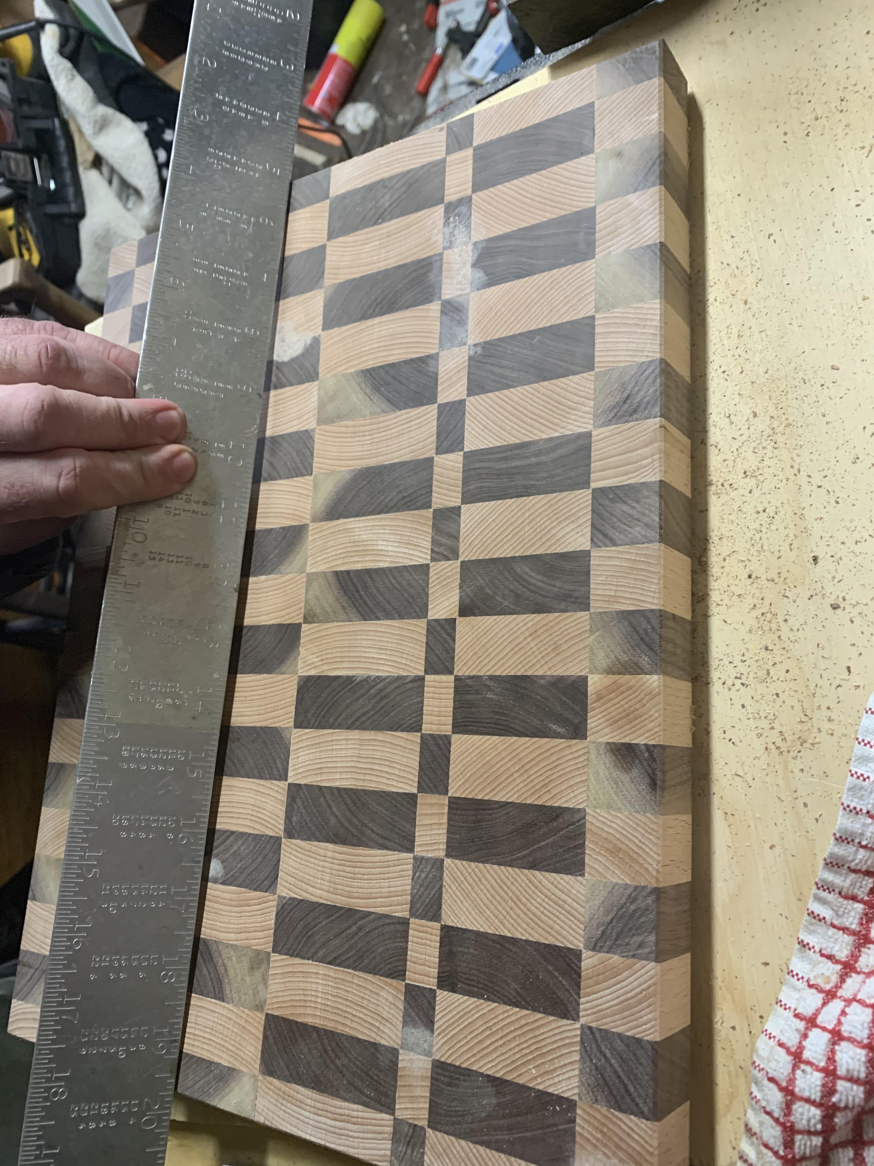 Help end grain cutting board warped badly overnight! Is it salvageable