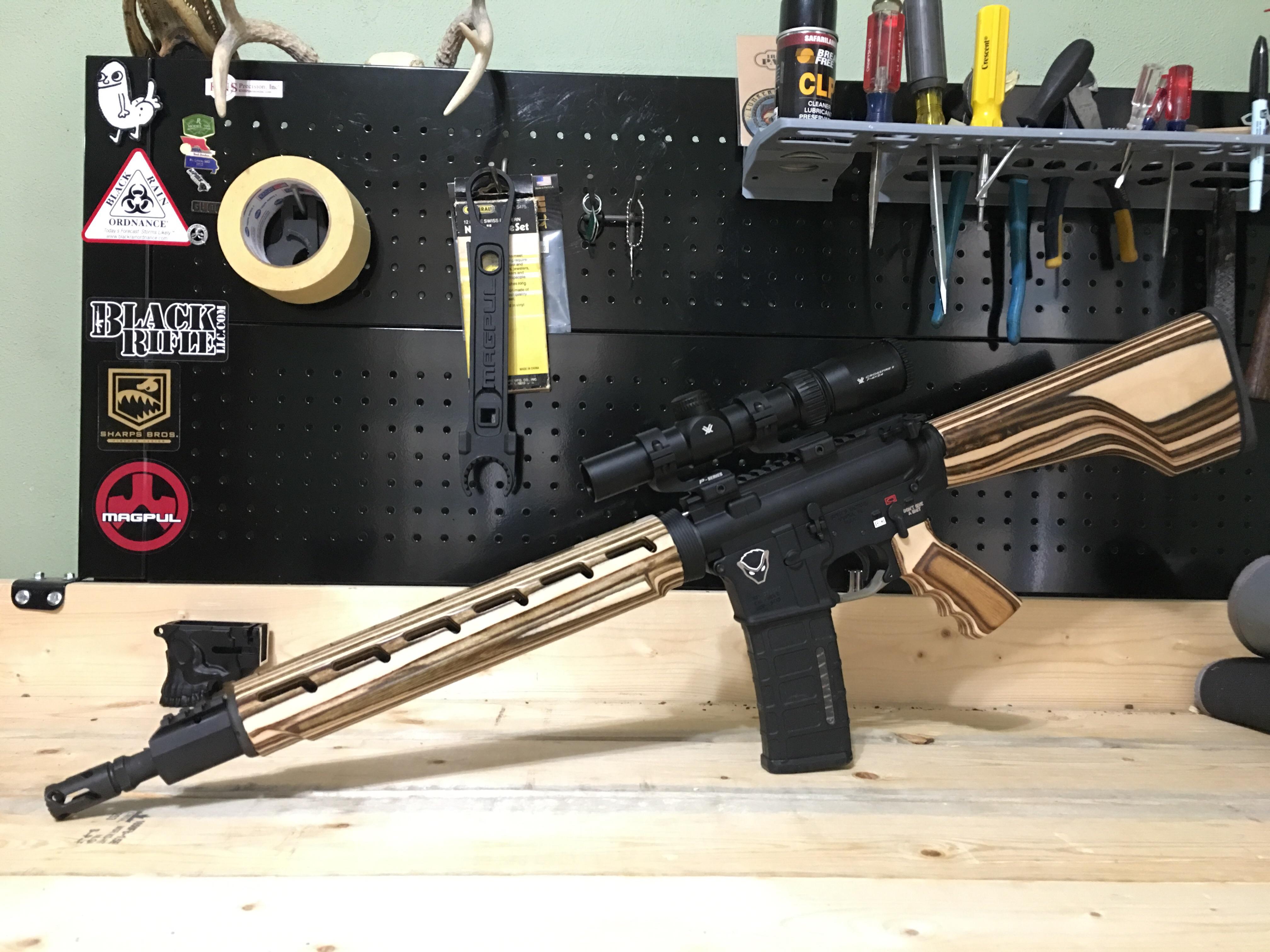 Starting to like ars with wood furniture ar15