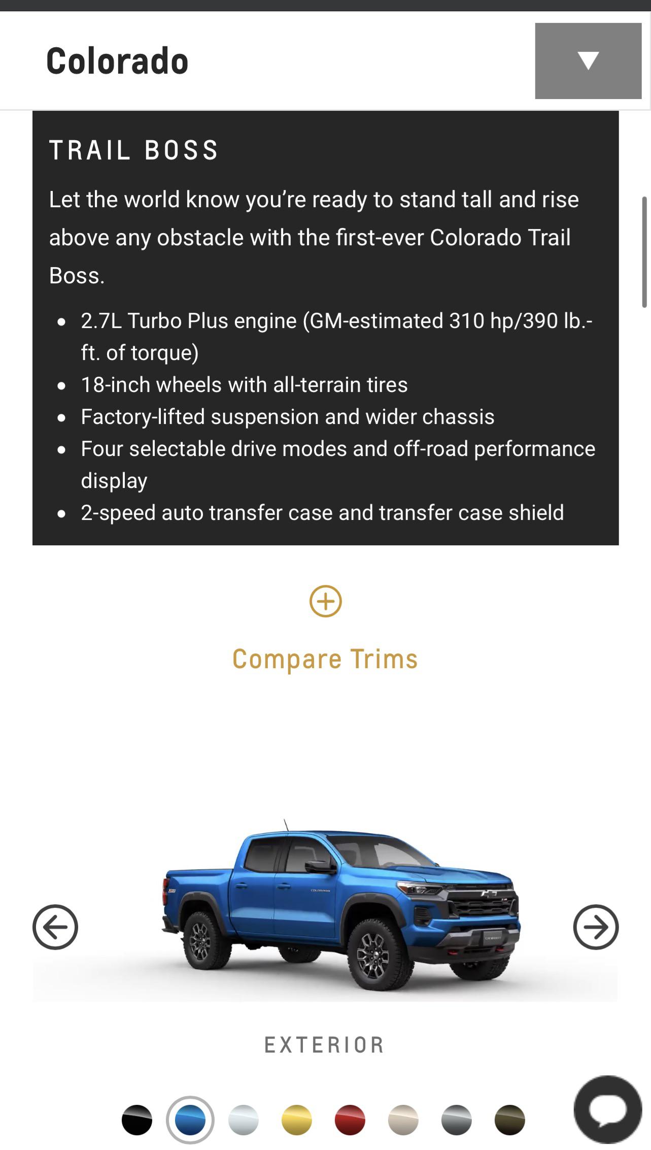 2023 Colorado will only offer the 2.7 turbo with no v6 or diesel… At