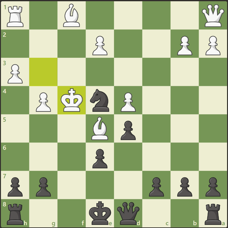 white fucked up by taking his king to the middle, can you win this game