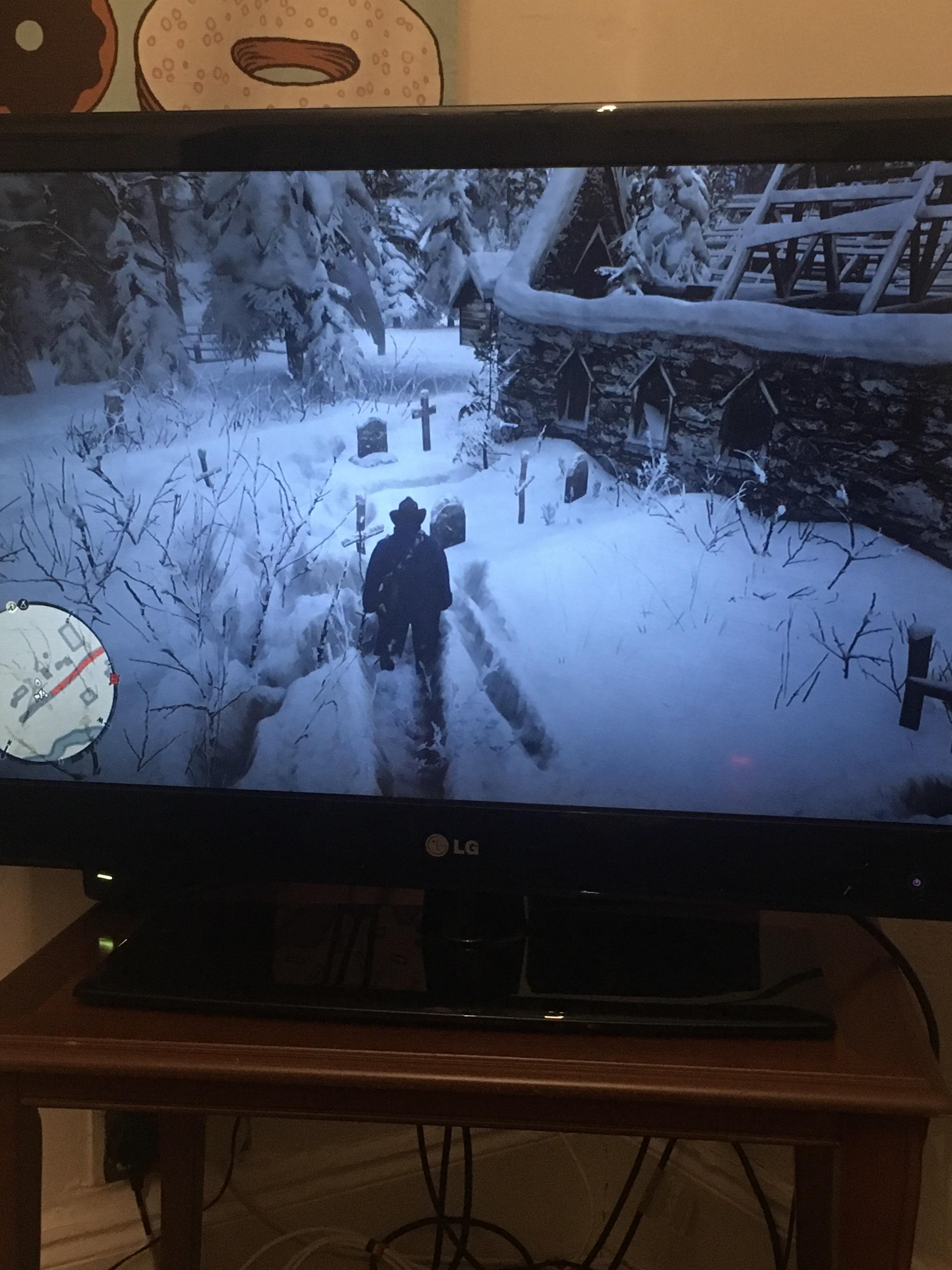 On Chapter 4, does anyone know why my controller vibrates at the graves in Colter? r