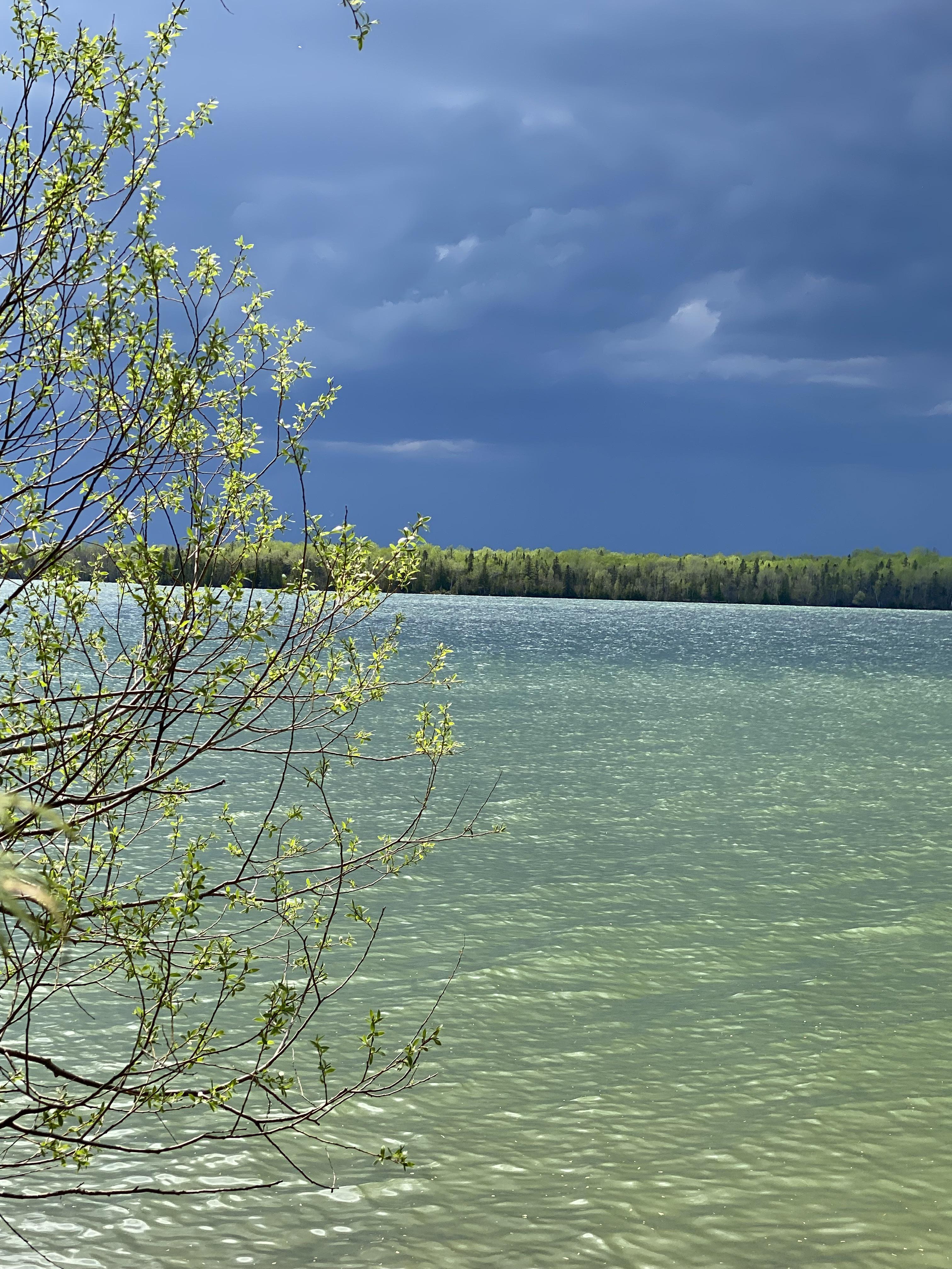 Grand Lake in Presque Isle, before the storm r/Michigan