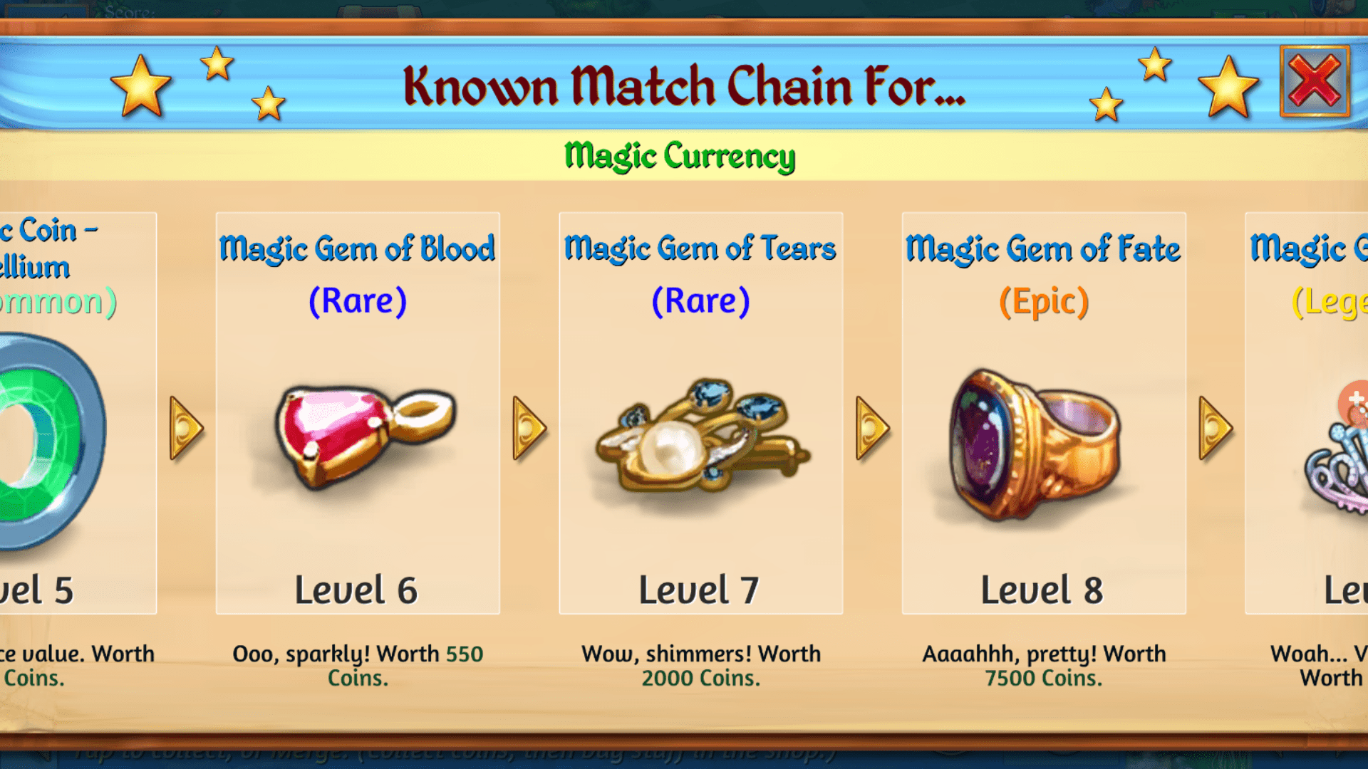 A chain of 5 get 2 bonus. A chain of 8 is 3. Can anyone tell me the