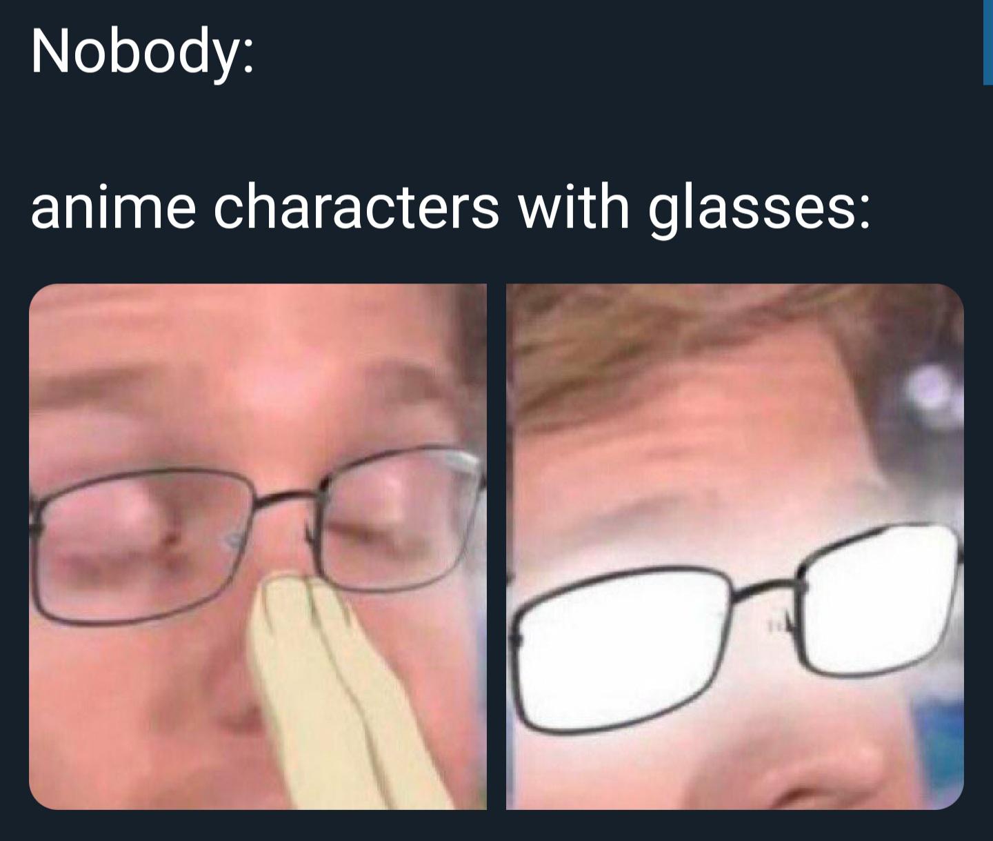 Anime Glasses Glare Meme catwalktips