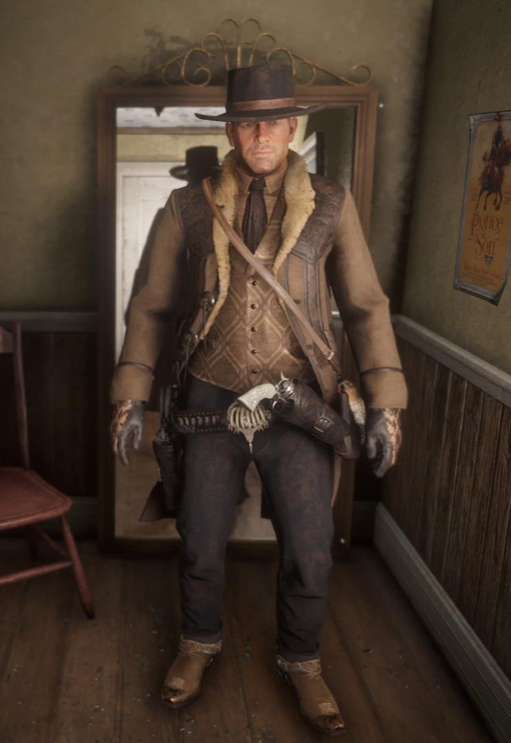 Arthur's Montana coat cold weather outfit r/reddeadfashion