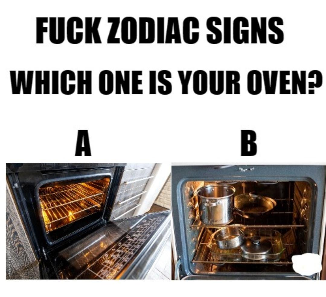 Empty oven, or oven full of pans? r/memes