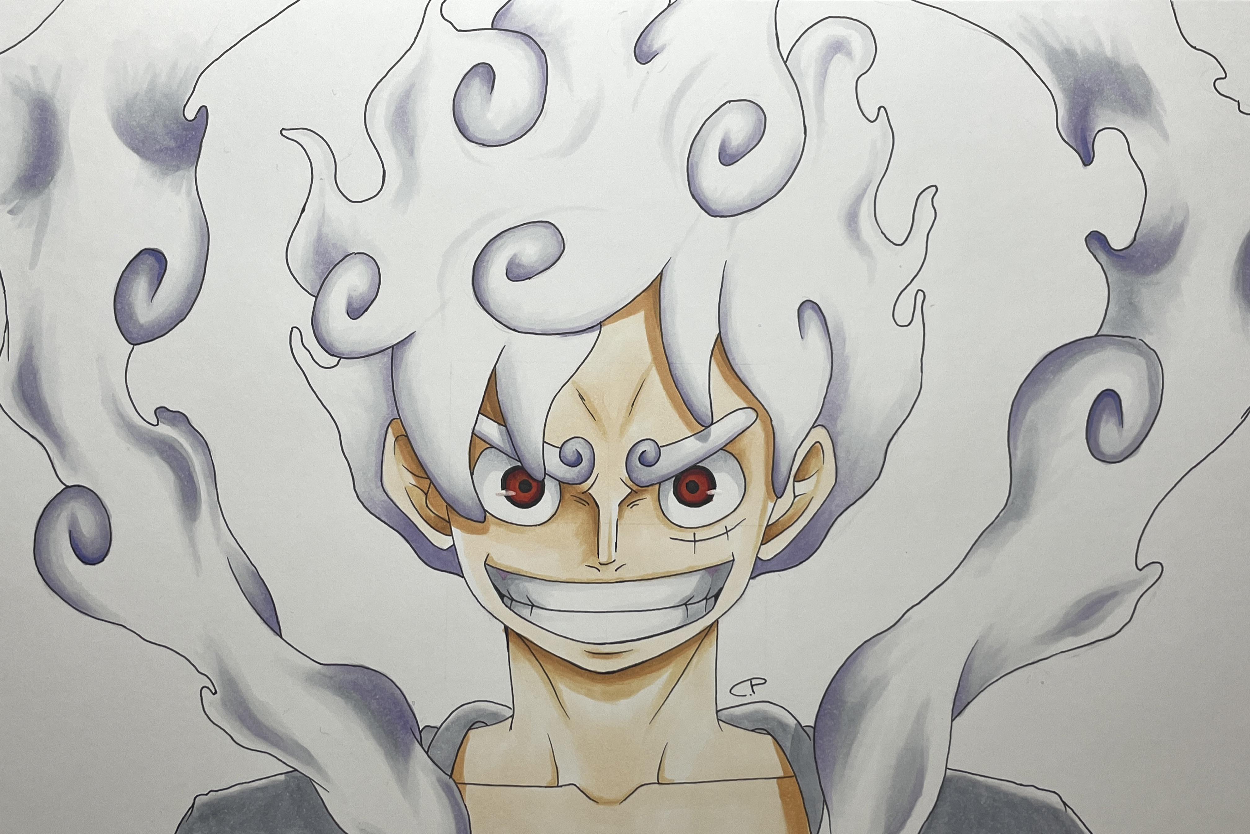 Luffy drawing I did a few days ago r/OnePiece