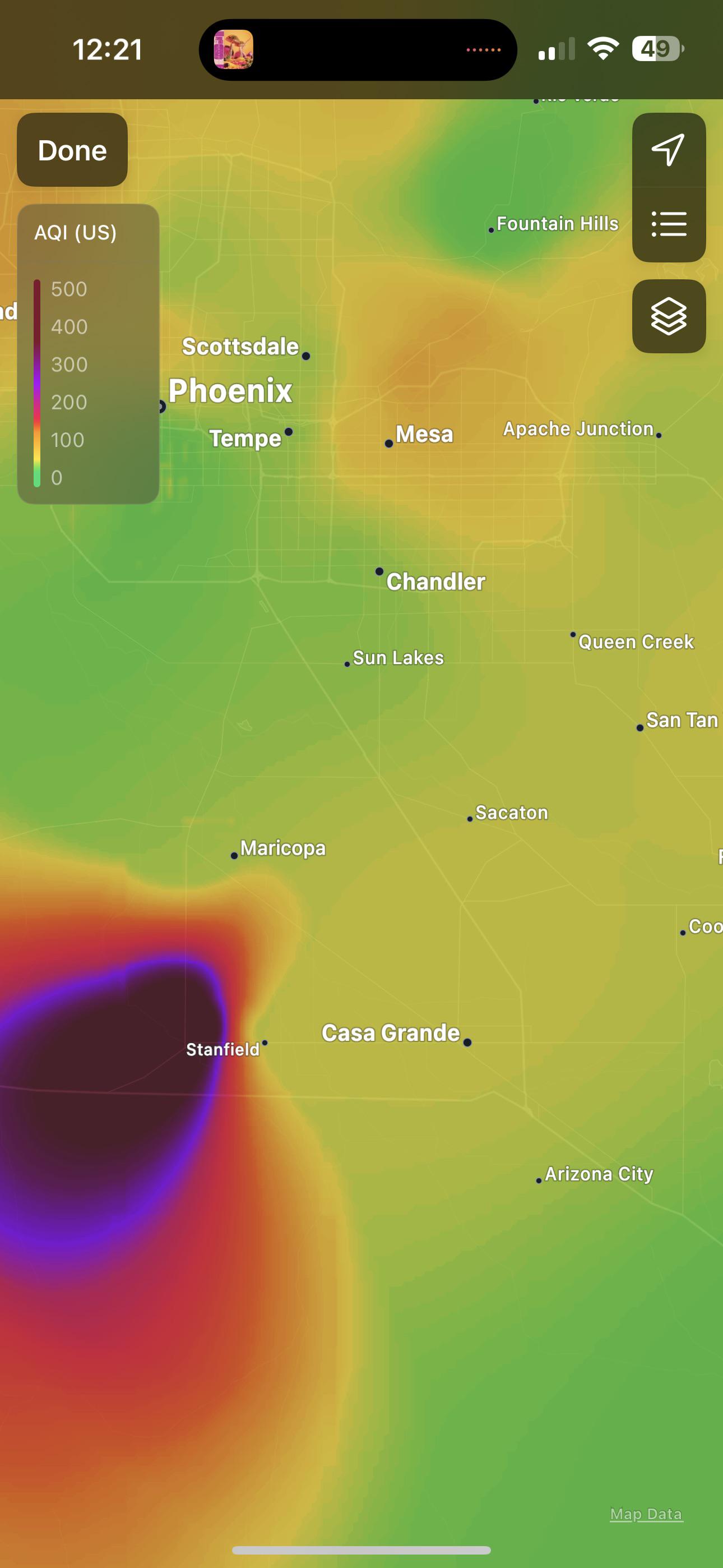 What’s going on here ? Air Quality near Casa Grande r/phoenix