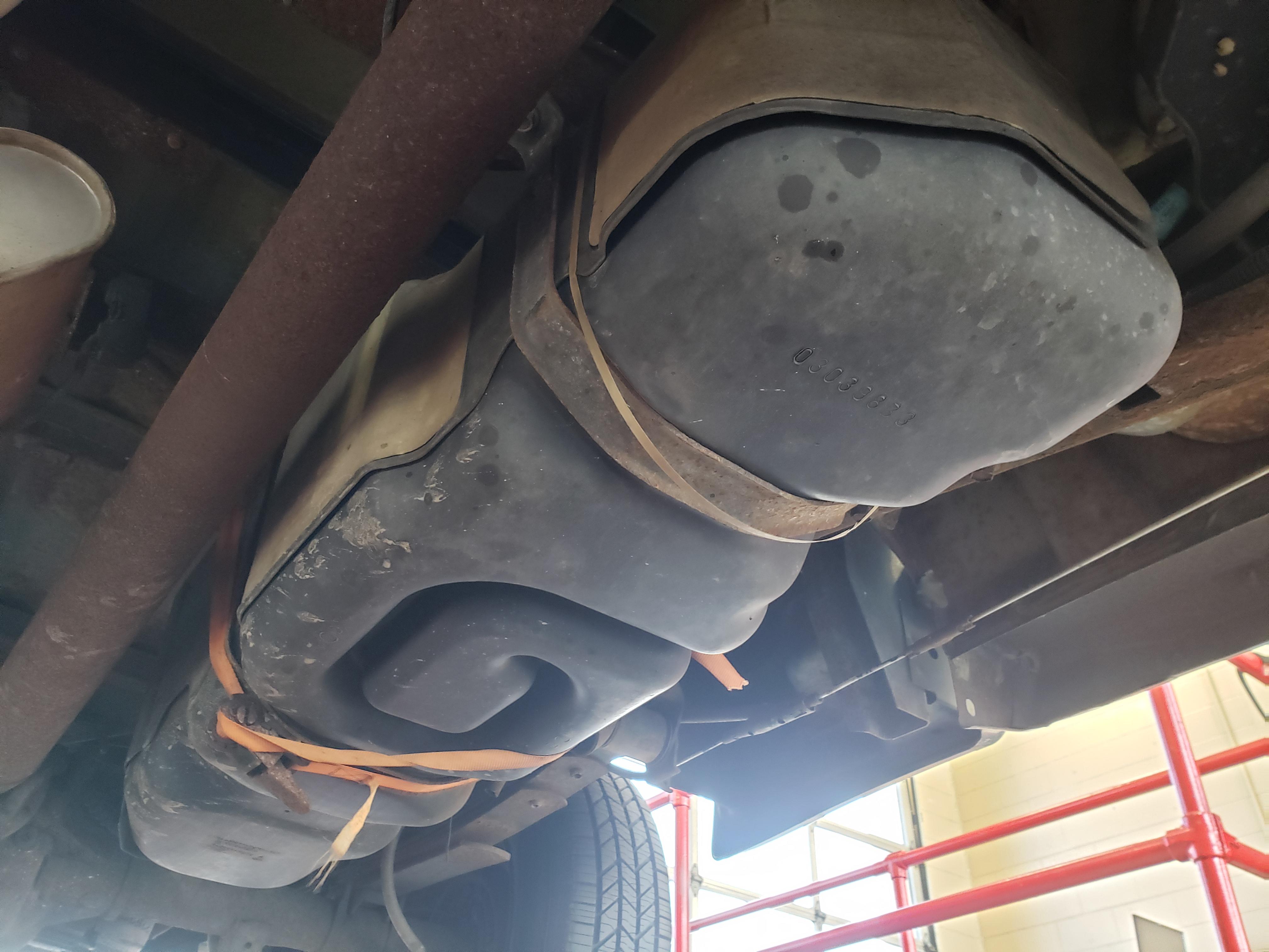 Nothing like a ratchet strap holding up a gas tank r