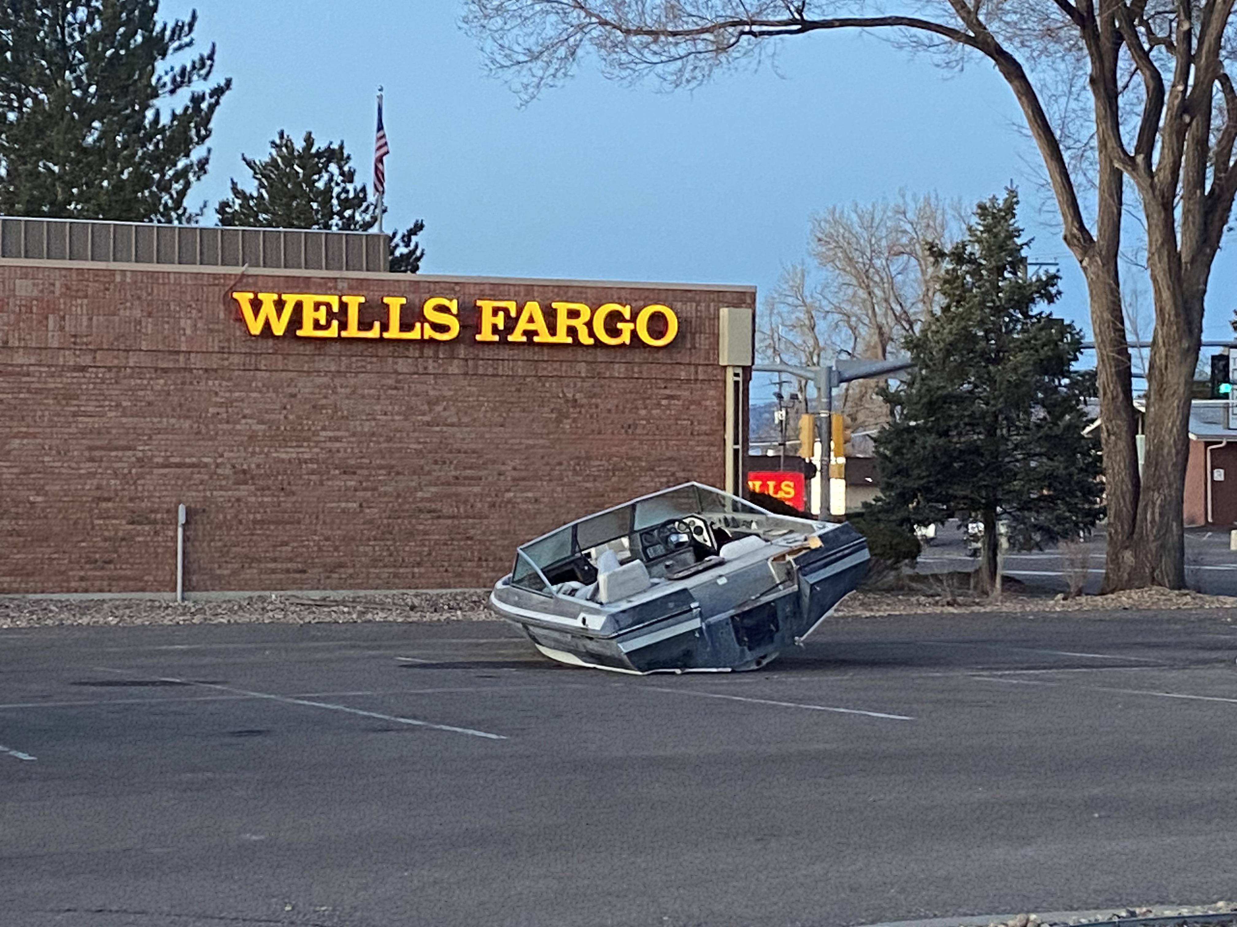 I see your SNES in a tree and raise you a boat in a Wells Fargo parking