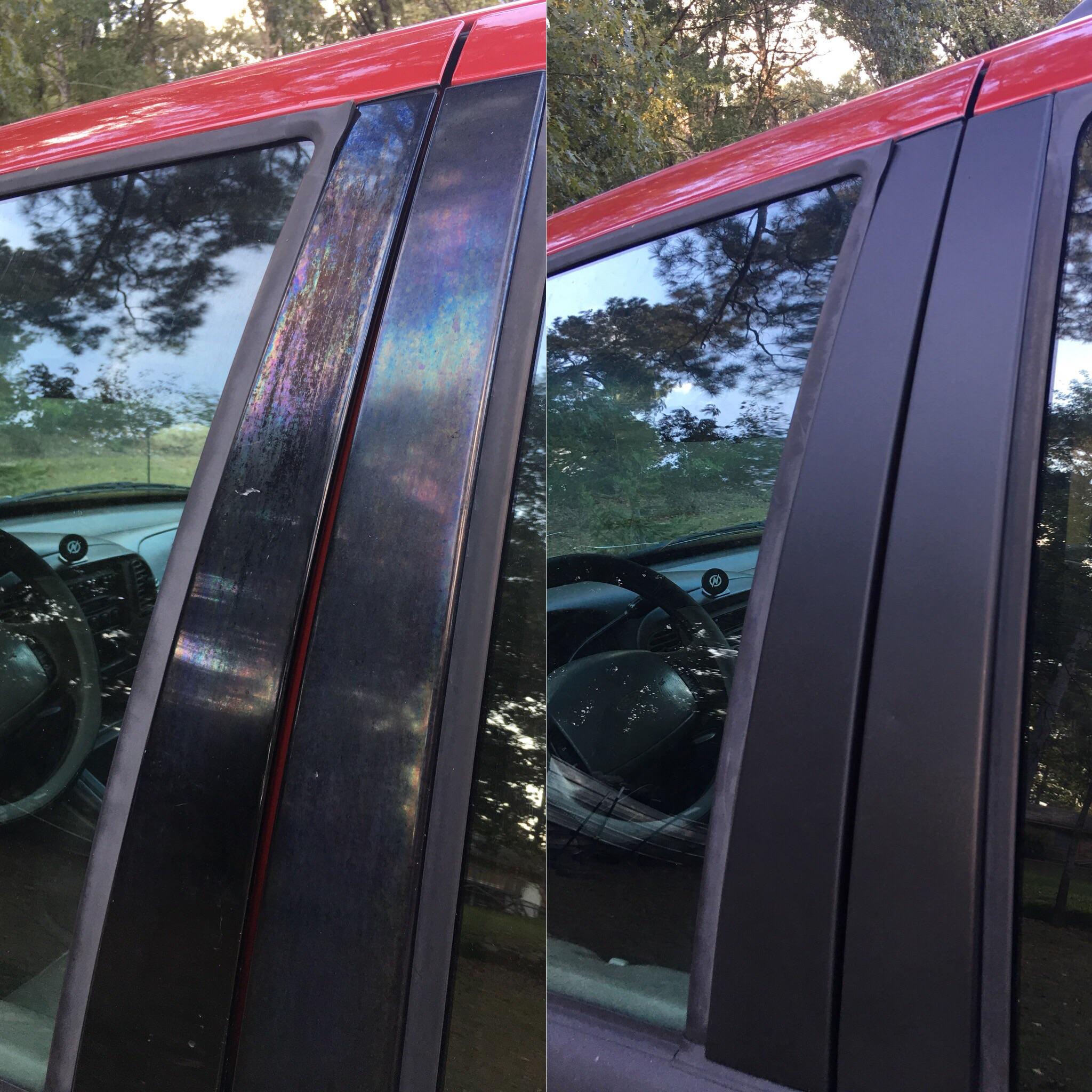 Before and after of my expedition’s window separation thing. Used