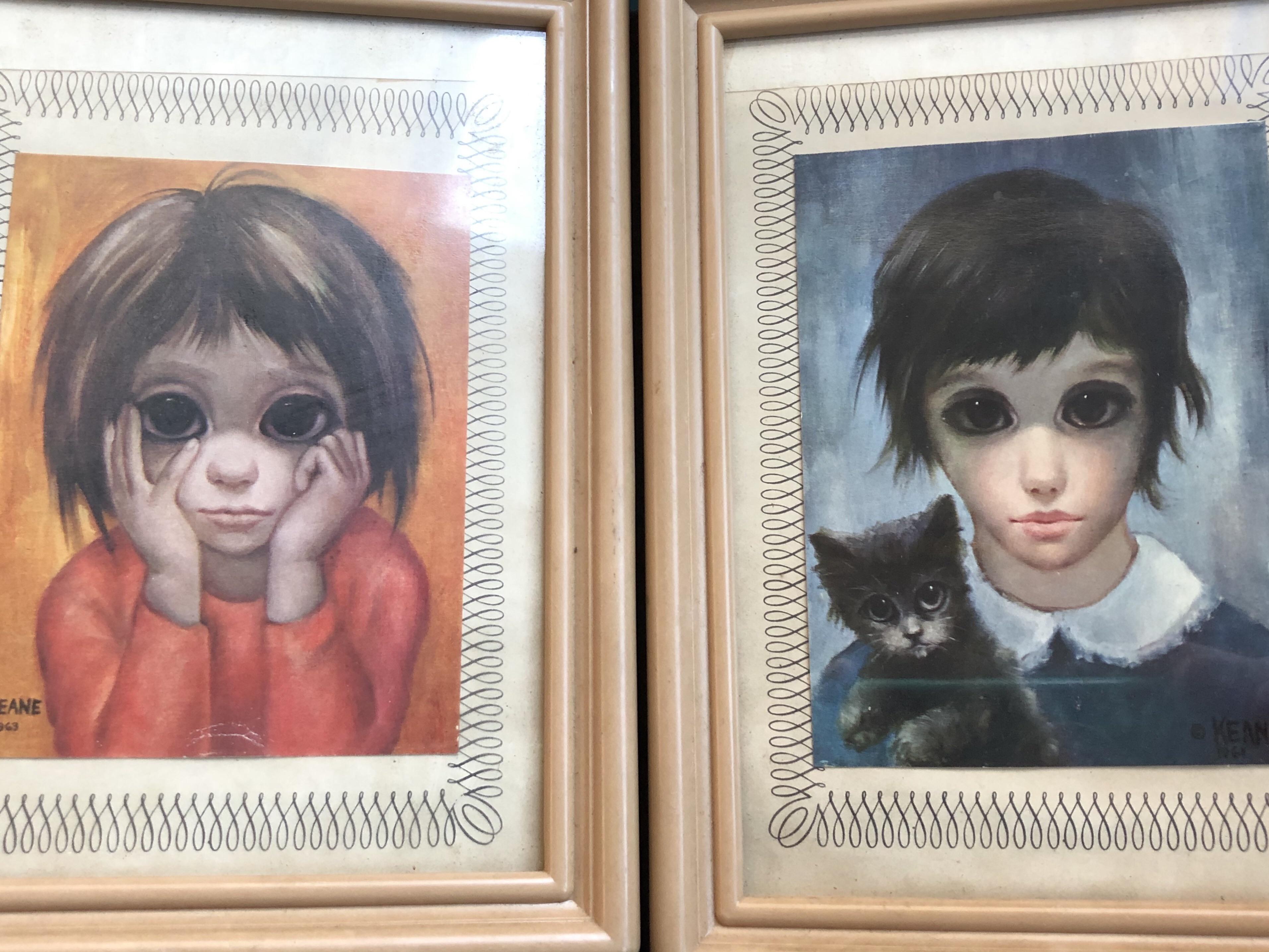 Pair of Margaret Keane prints from a garage sale. 8 for the pair r