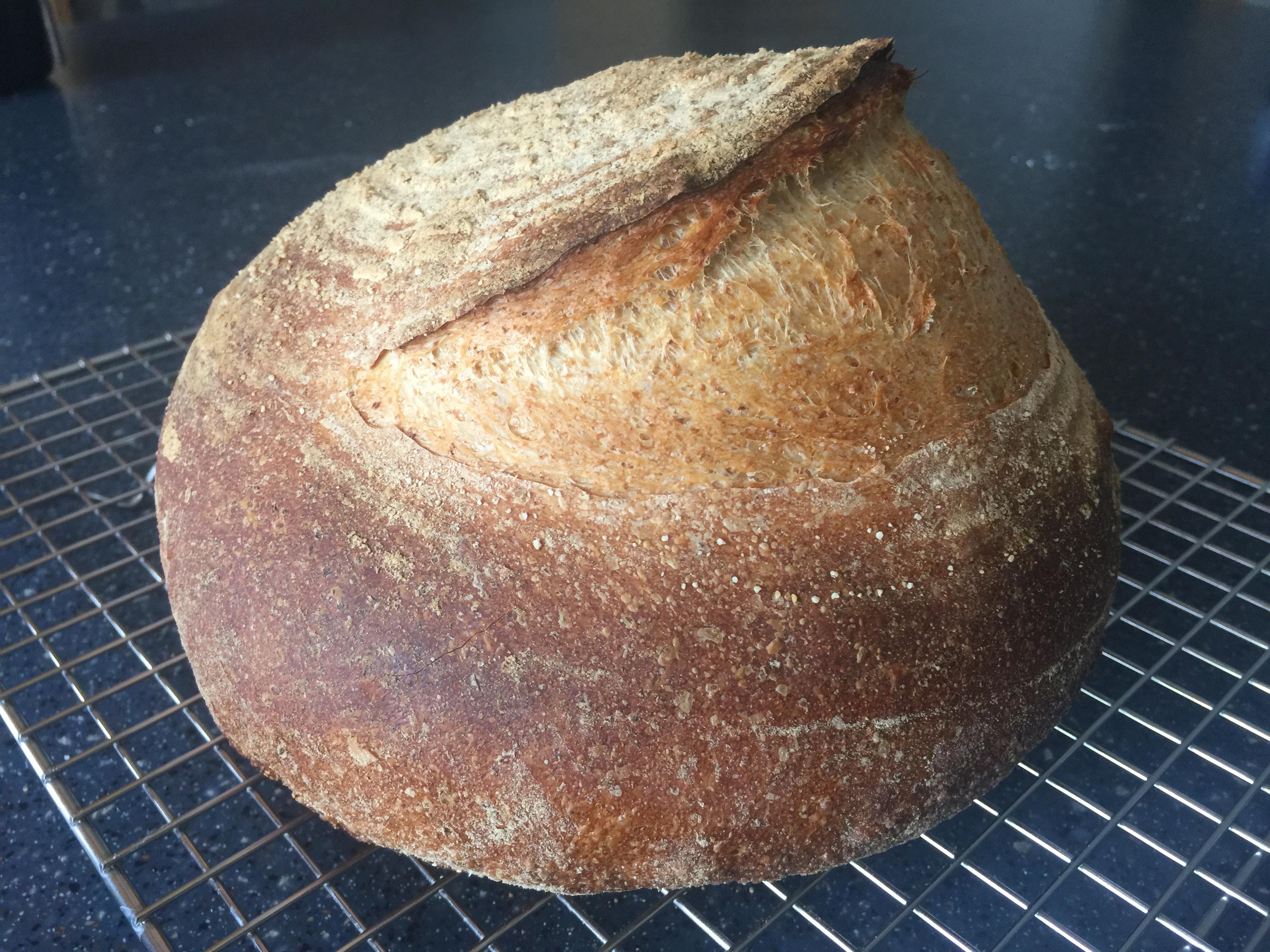 I made some 70 hydration bread w/ commercial yeast, in a dutch oven