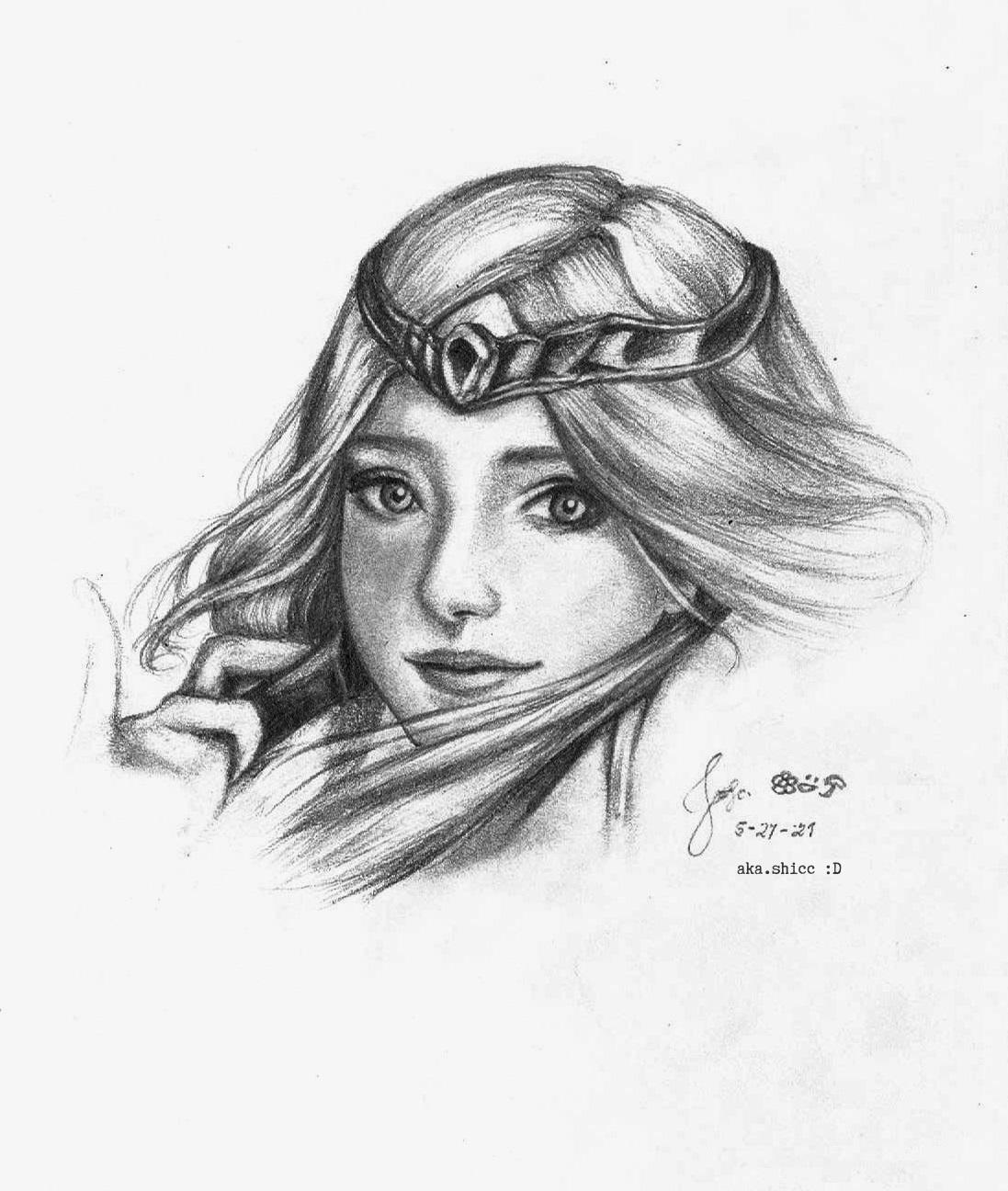 Hi! It's me again. A sketch of Kagura I made for my good friend, and