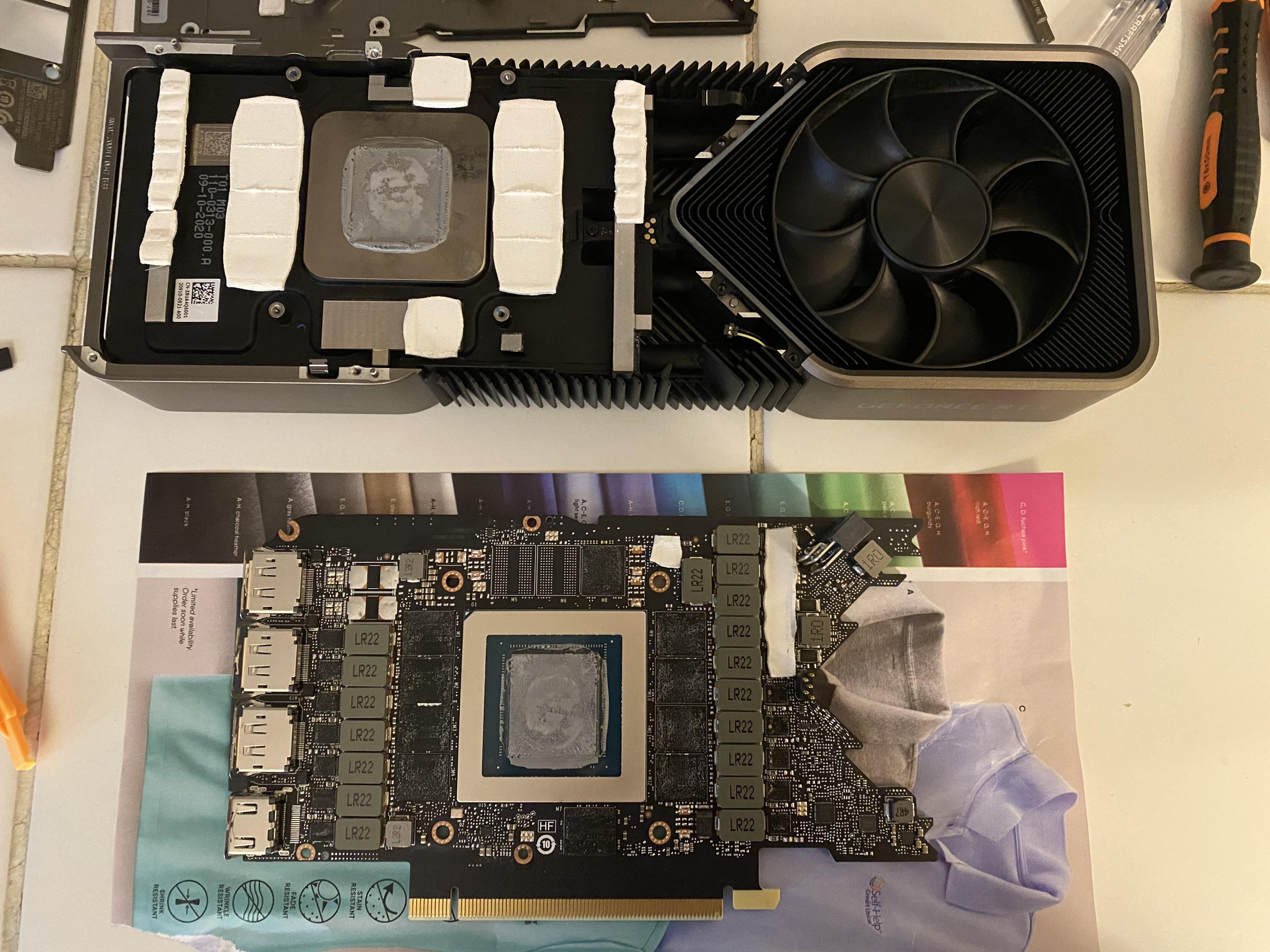 3080 FE Thermal Pad Mod (22 C) EtherMining
