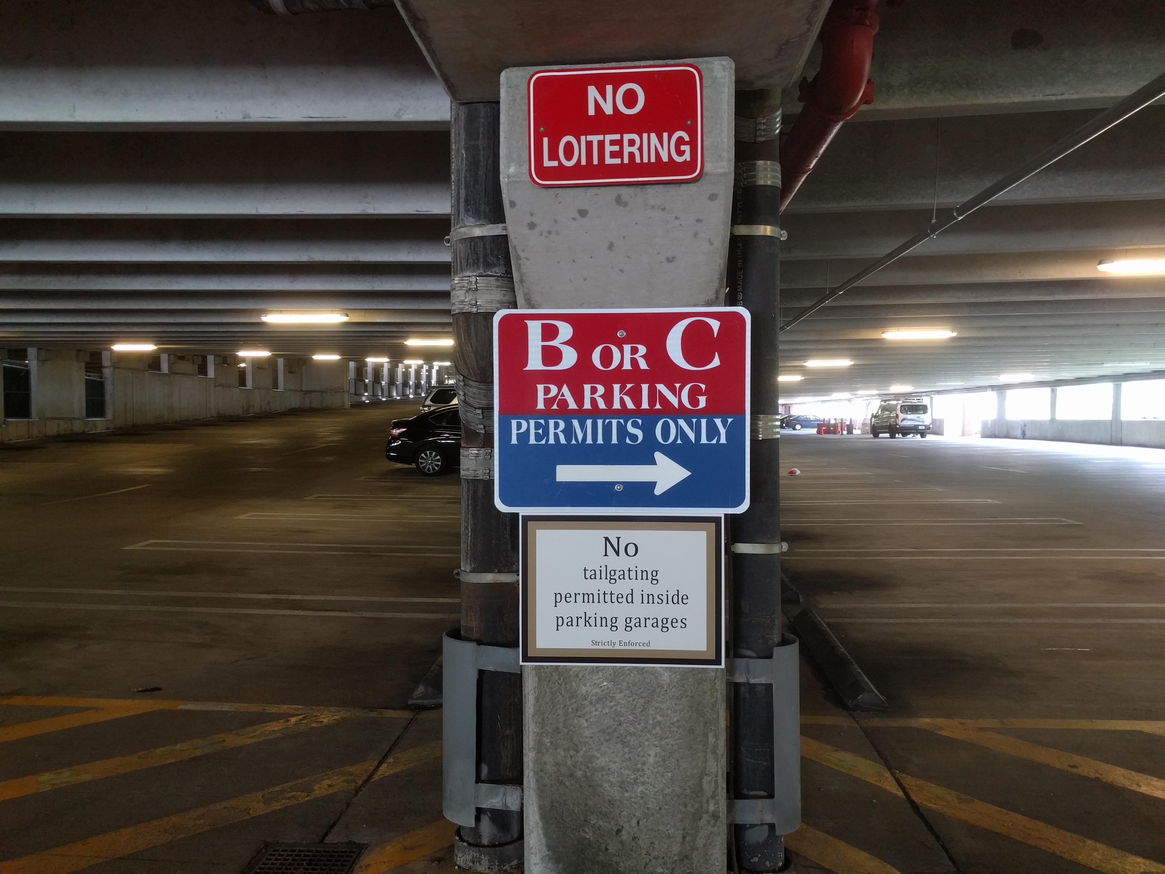 Looks like Garage C Level 1 is being converted to staff parking only