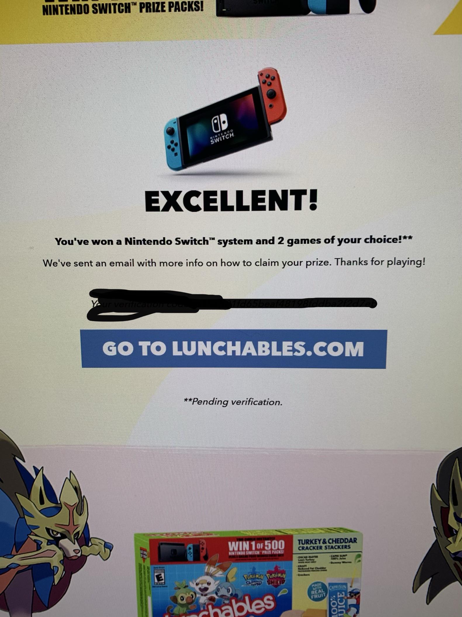 My kid was so adamant I put in the lunchables code. Never expected this