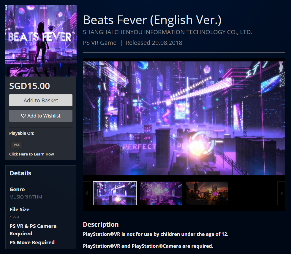 Beats Fever is finally released (for Asia) PSVR