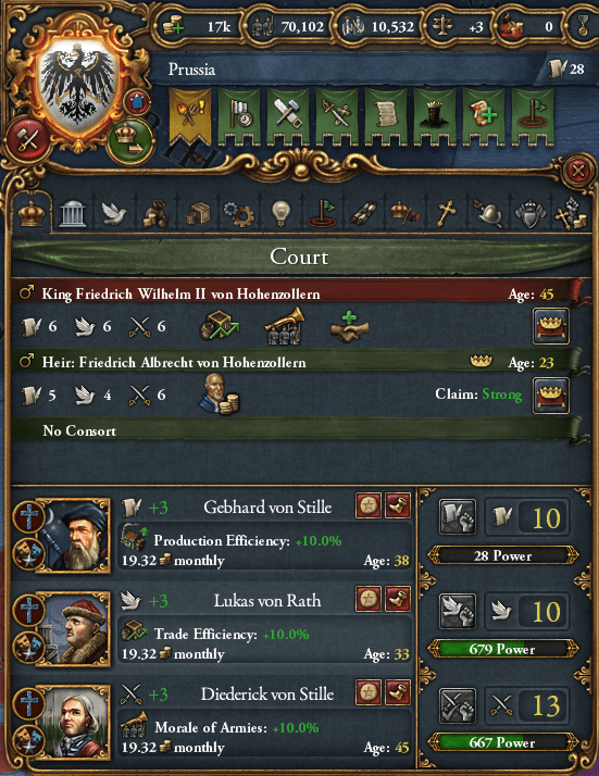 First time and also well aged 6/6/6 ruler, dies like 20 years later r/eu4