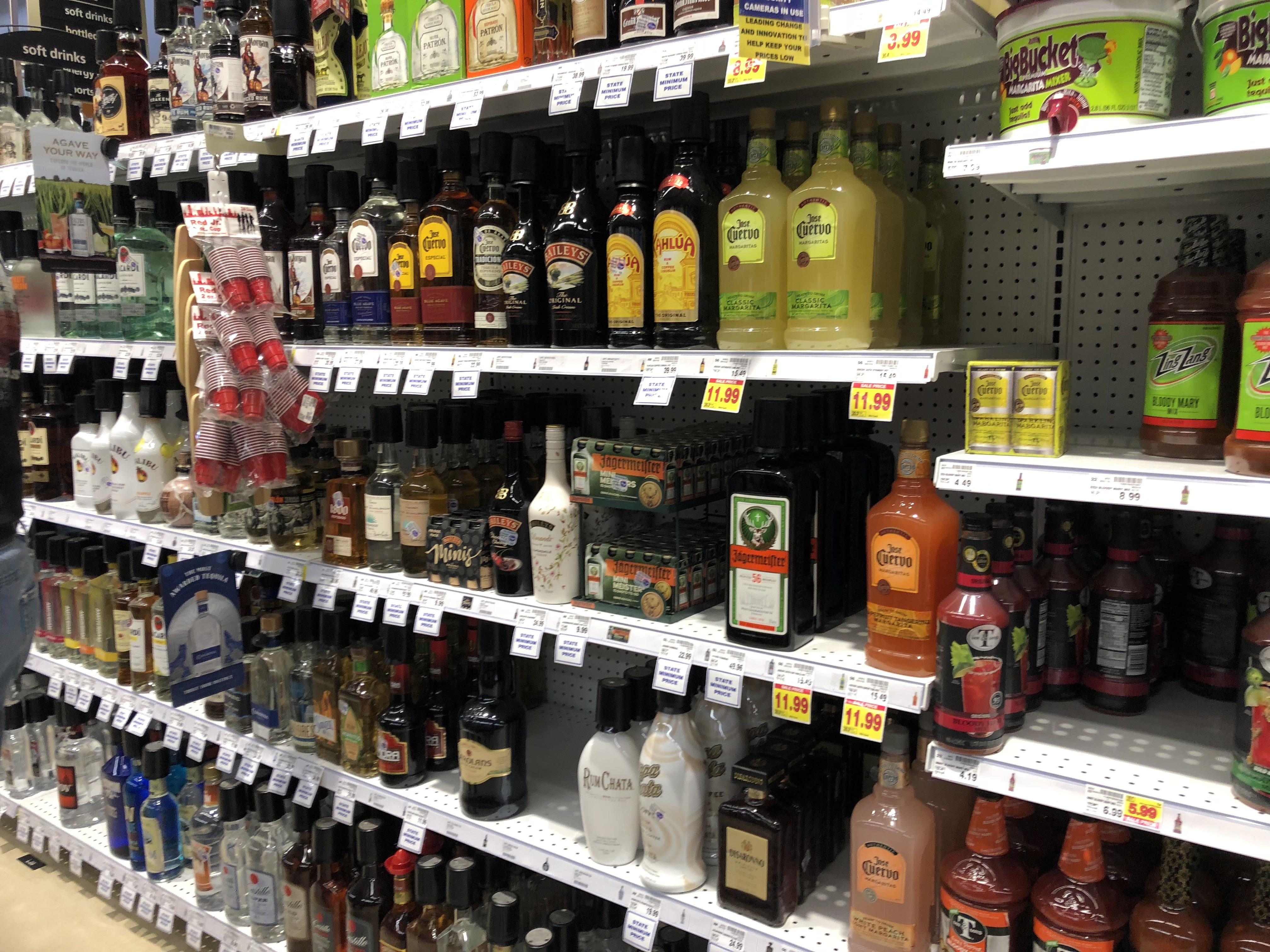 Coming from it of state, where no alcohol sales are in grocery stores