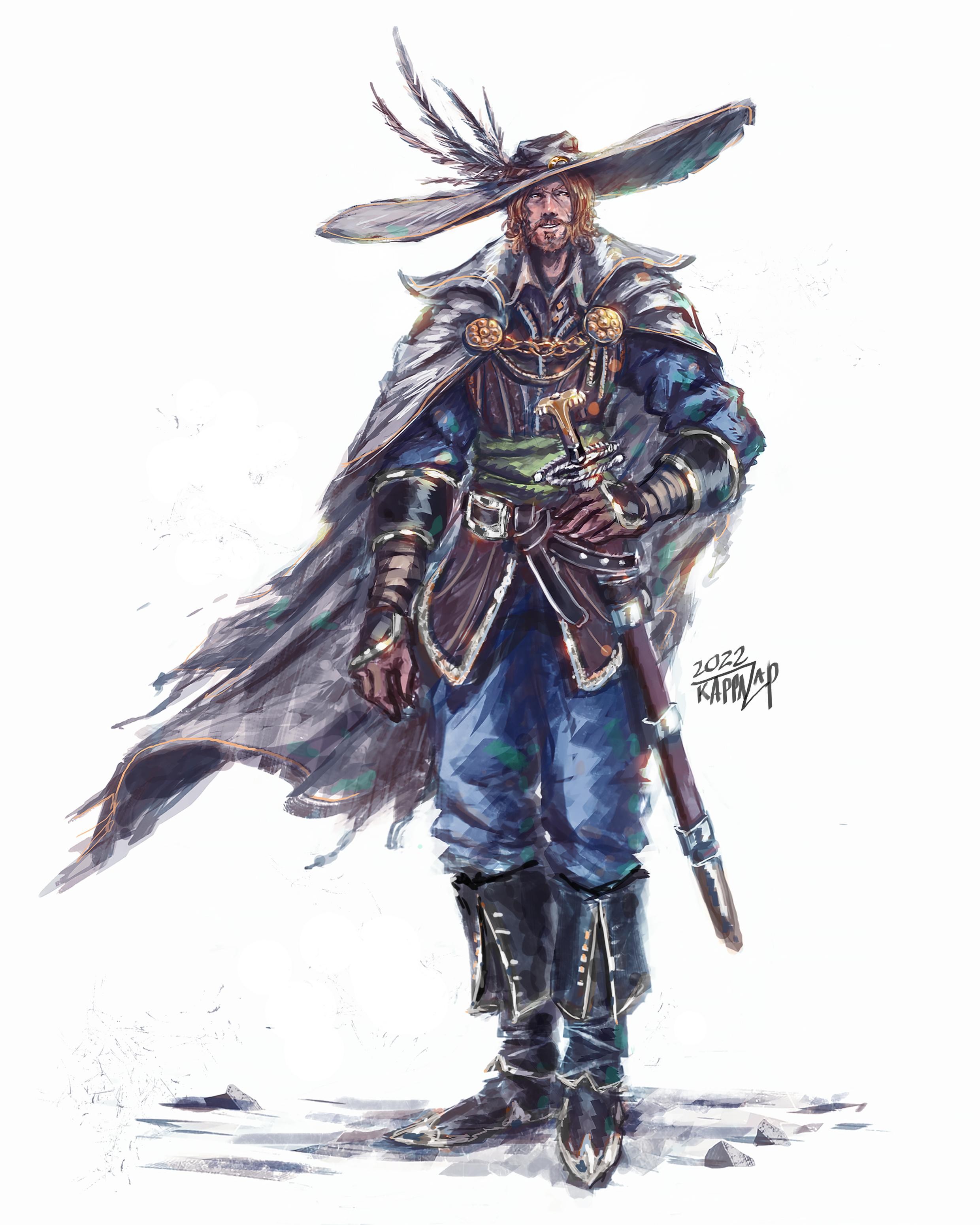 [Art] Meet Aldobrand, Human Musketeer for a DnD Oneshot r/DnD