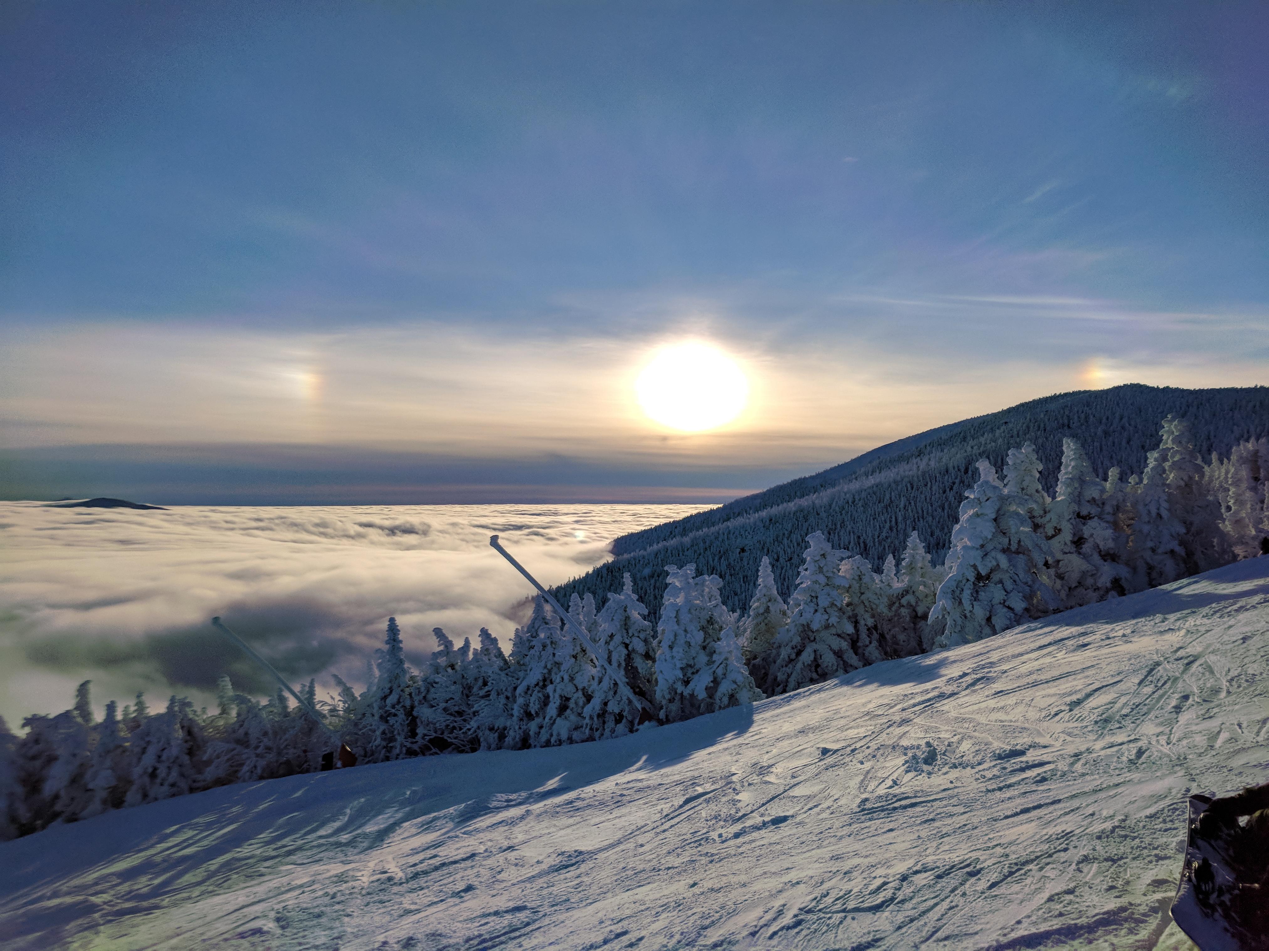 Skiing Above the Clouds r/vermont