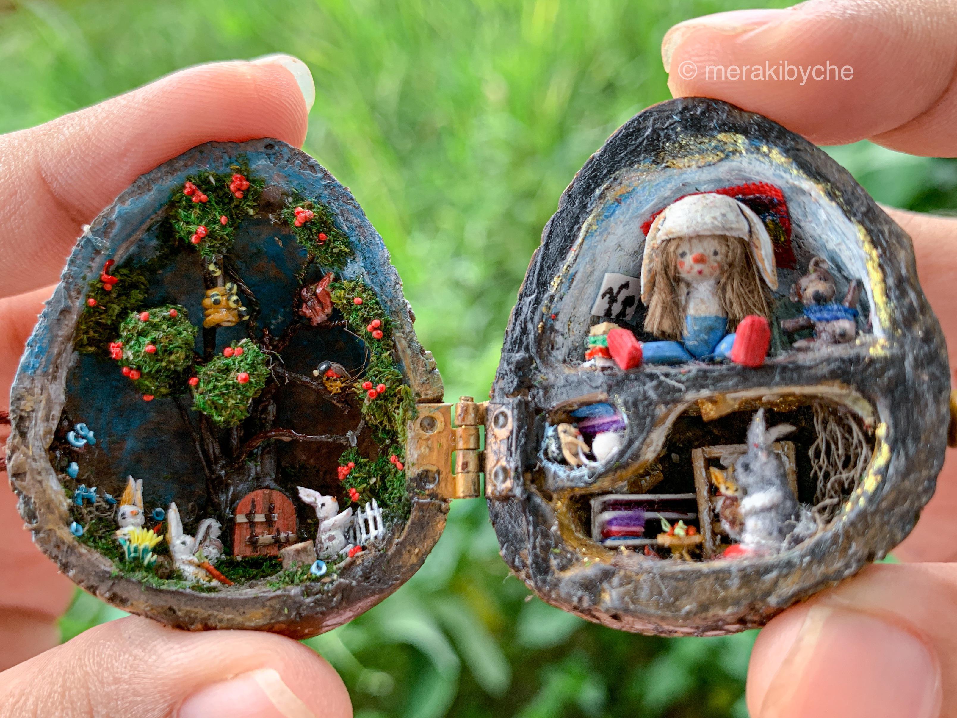 Made this cute bunny house r/artstore