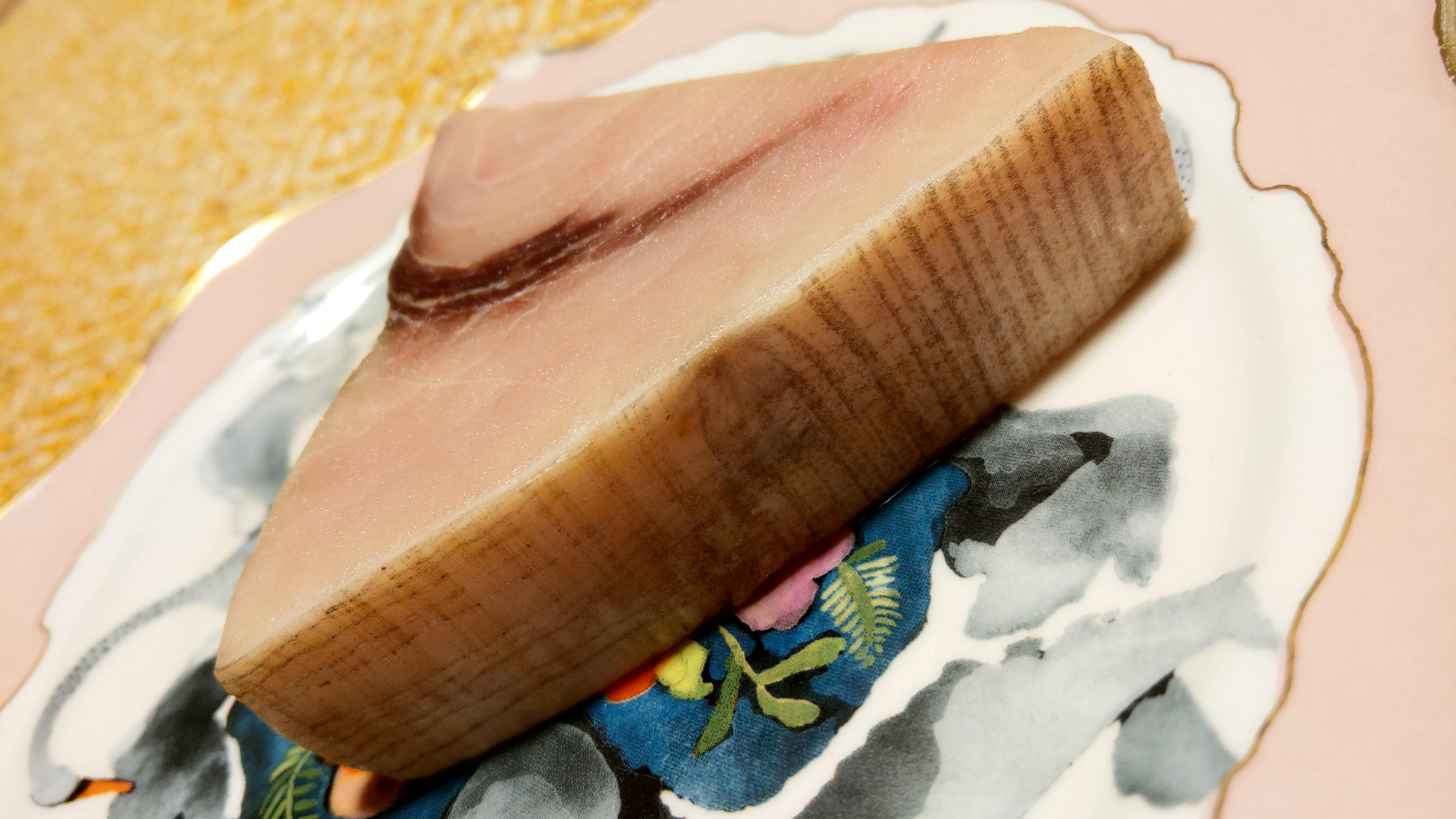 My swordfish steak skin looks like wood grain r/mildlyinteresting