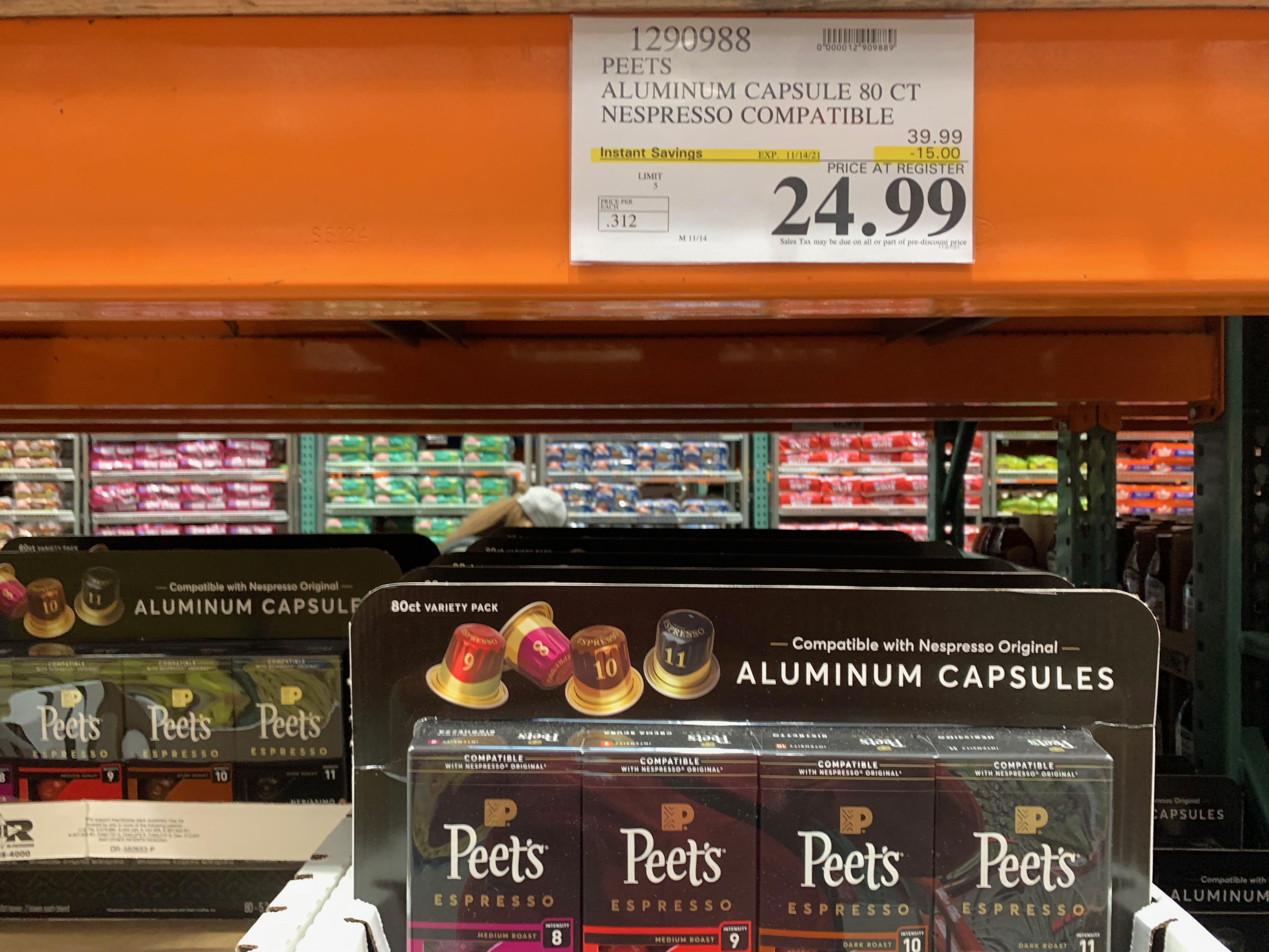 USA Costco Peet's 25/80 r/nespresso