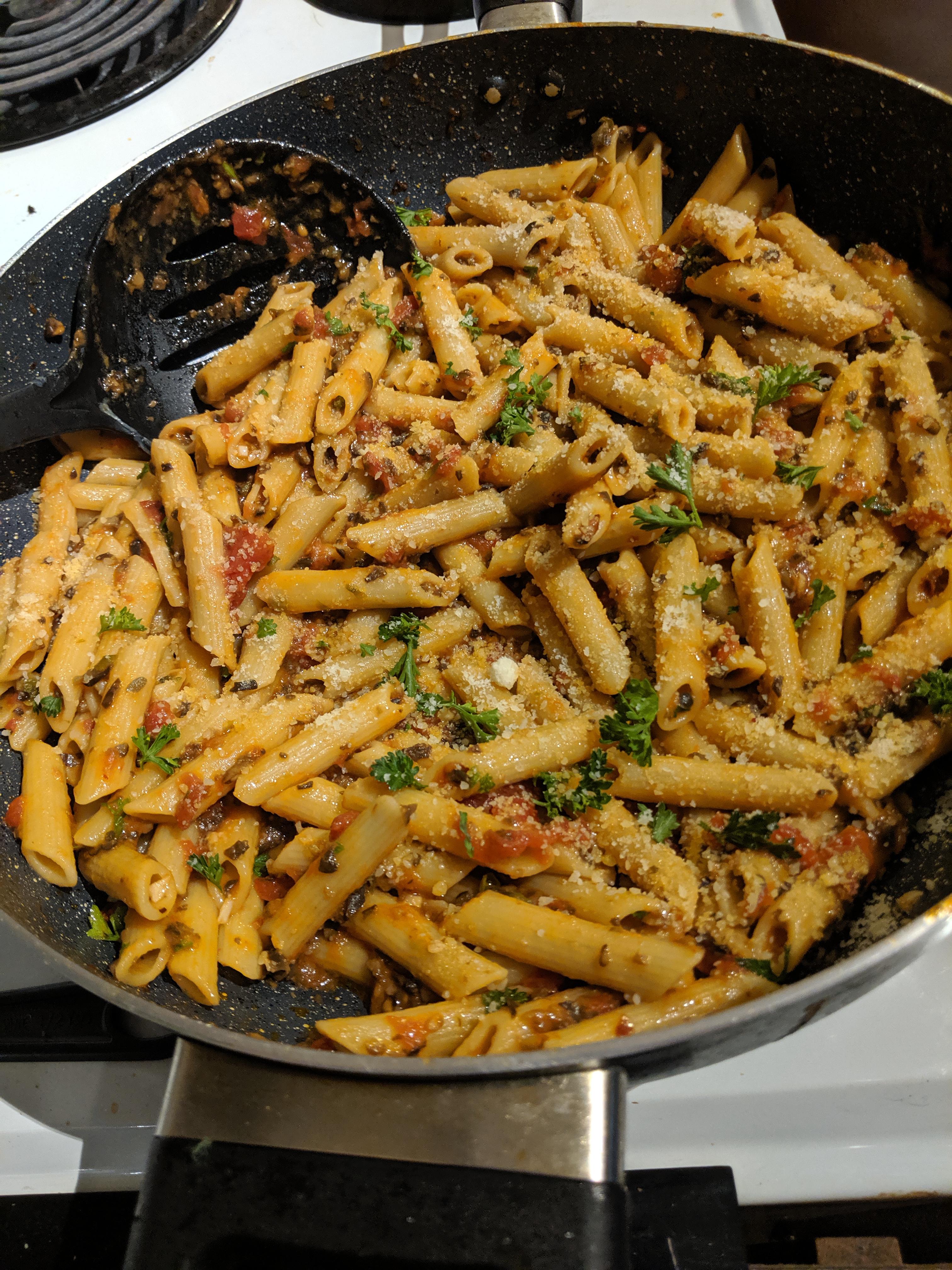 [Homemade] Ziti Puttanesca r/food
