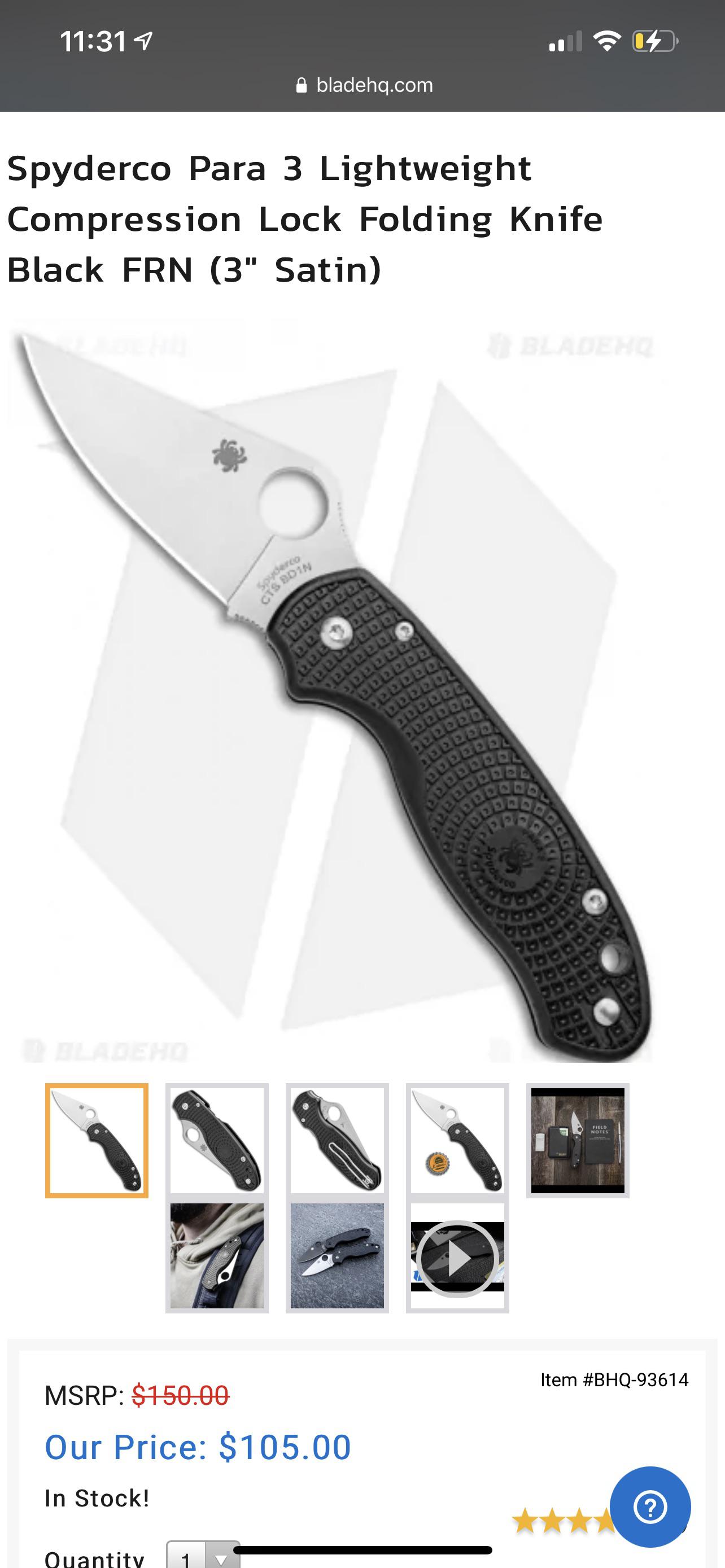 Thoughts? on the para 3 lightweight r/BudgetBlades
