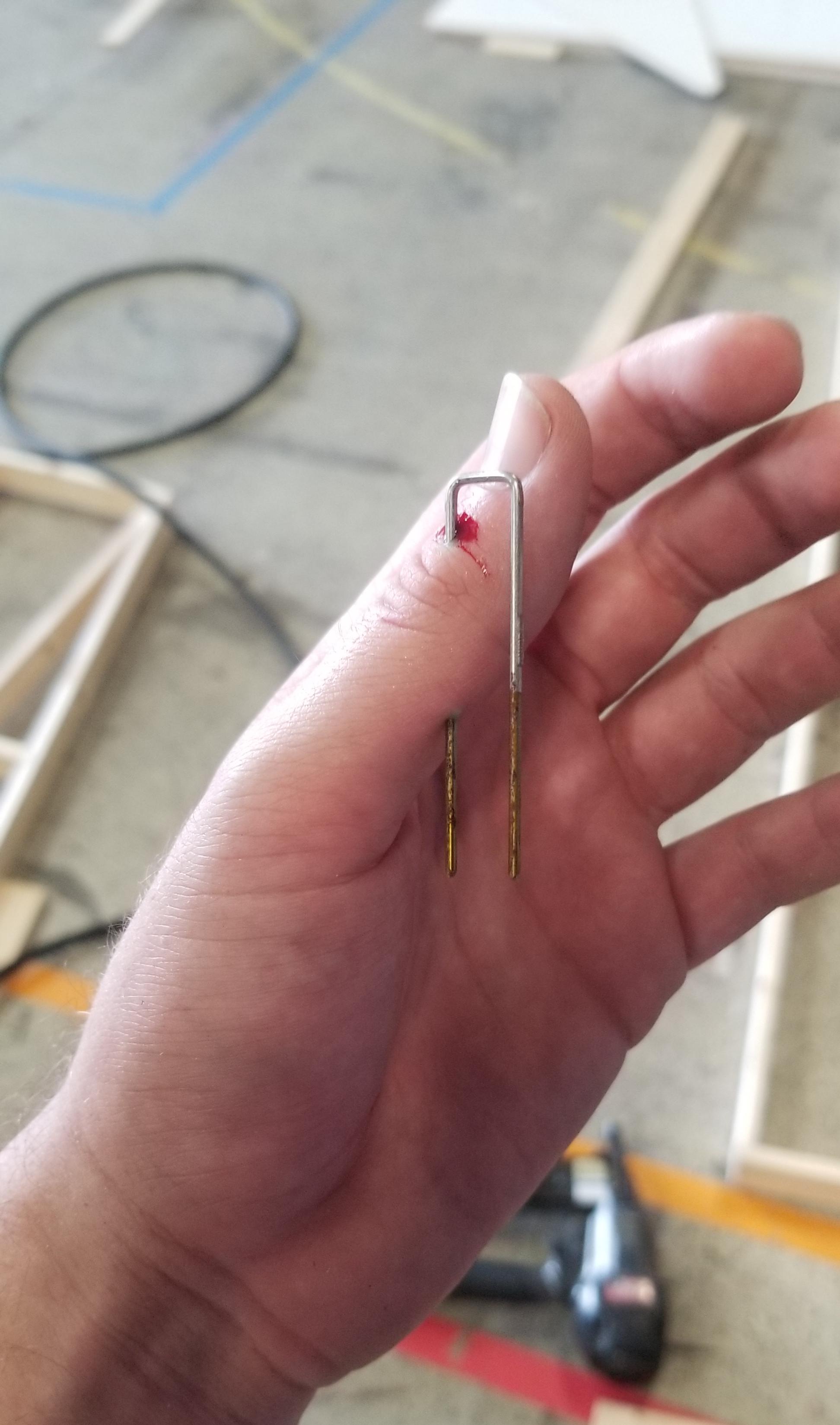 Nail gun malfunction on set yesterday r/OSHA