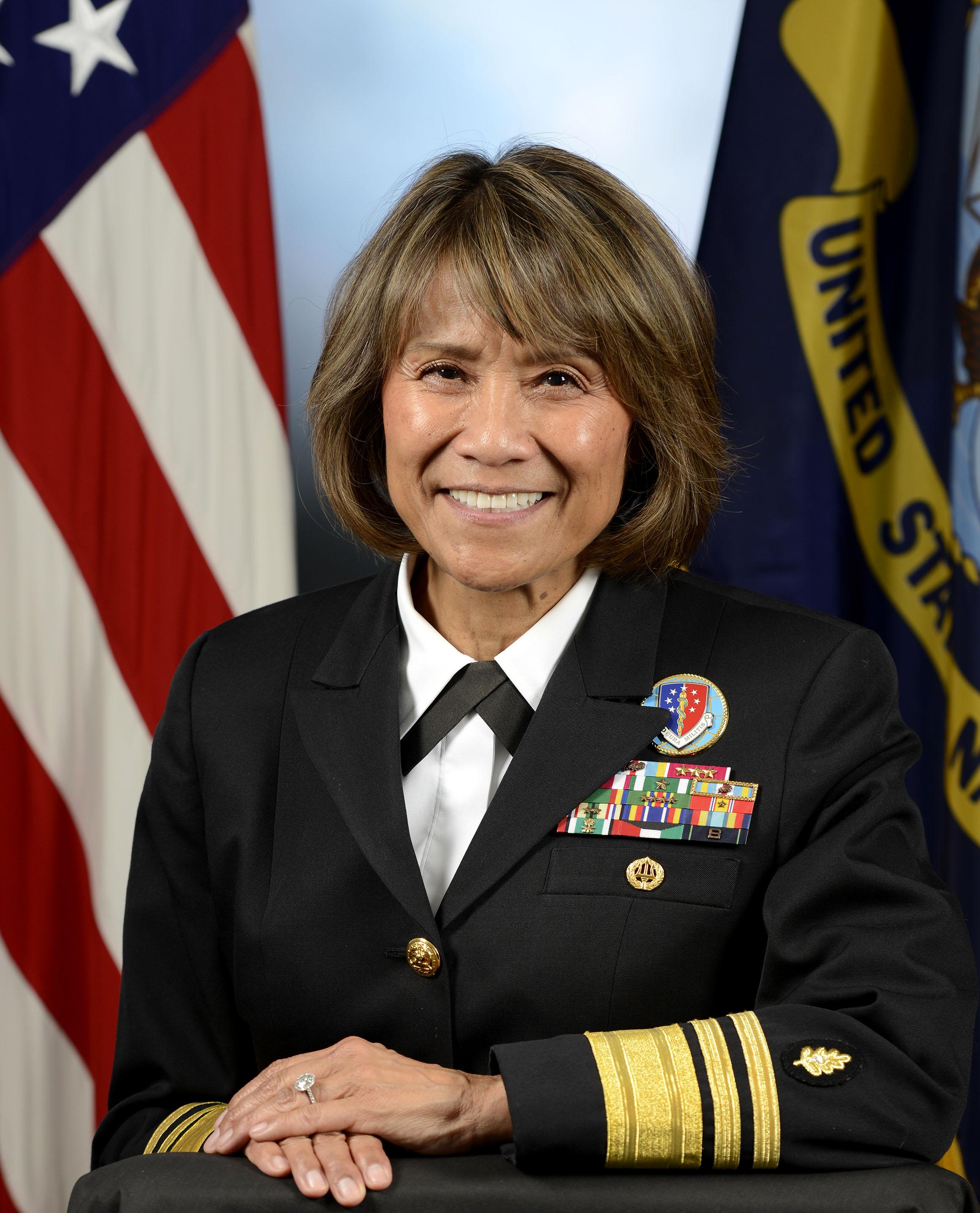 U.S. Navy Vice Admiral Raquel C. Bono, the director of Defense Health