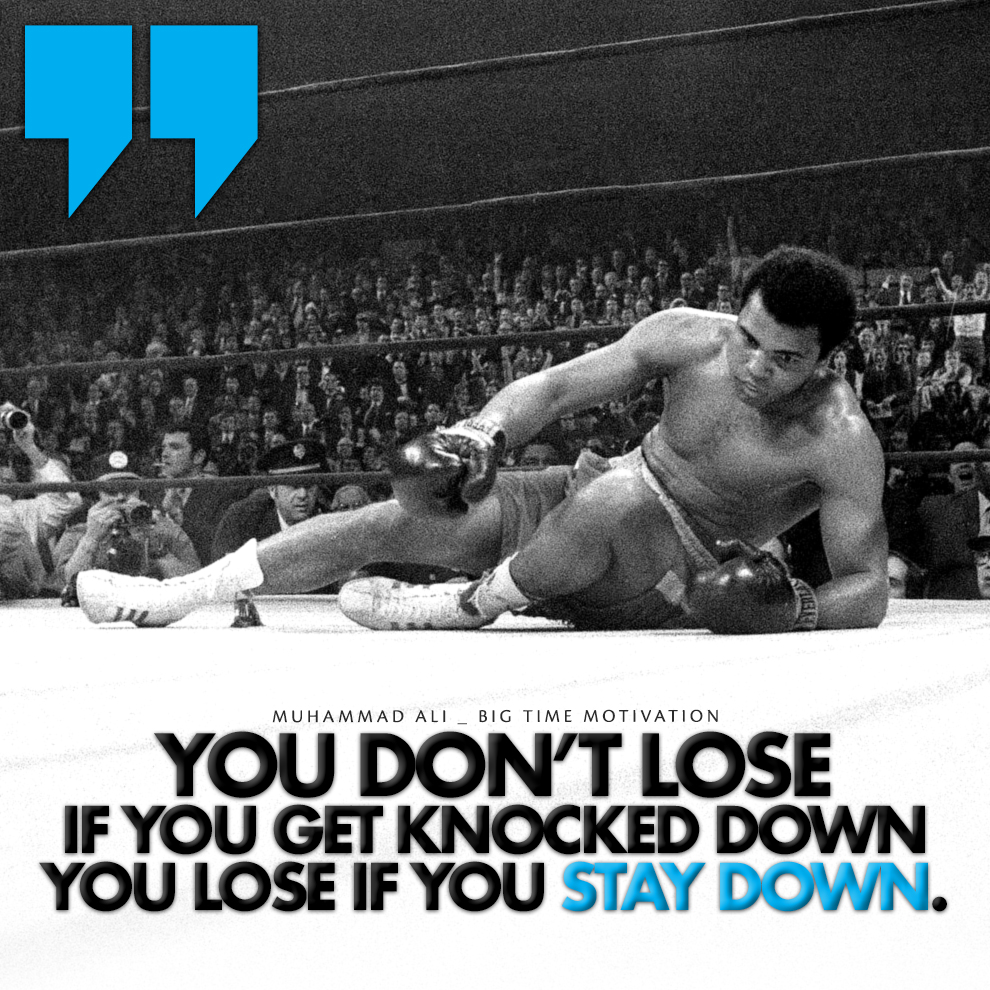 "If you get knocked down.." Muhammad Ali [990x990] [OC] QuotesPorn