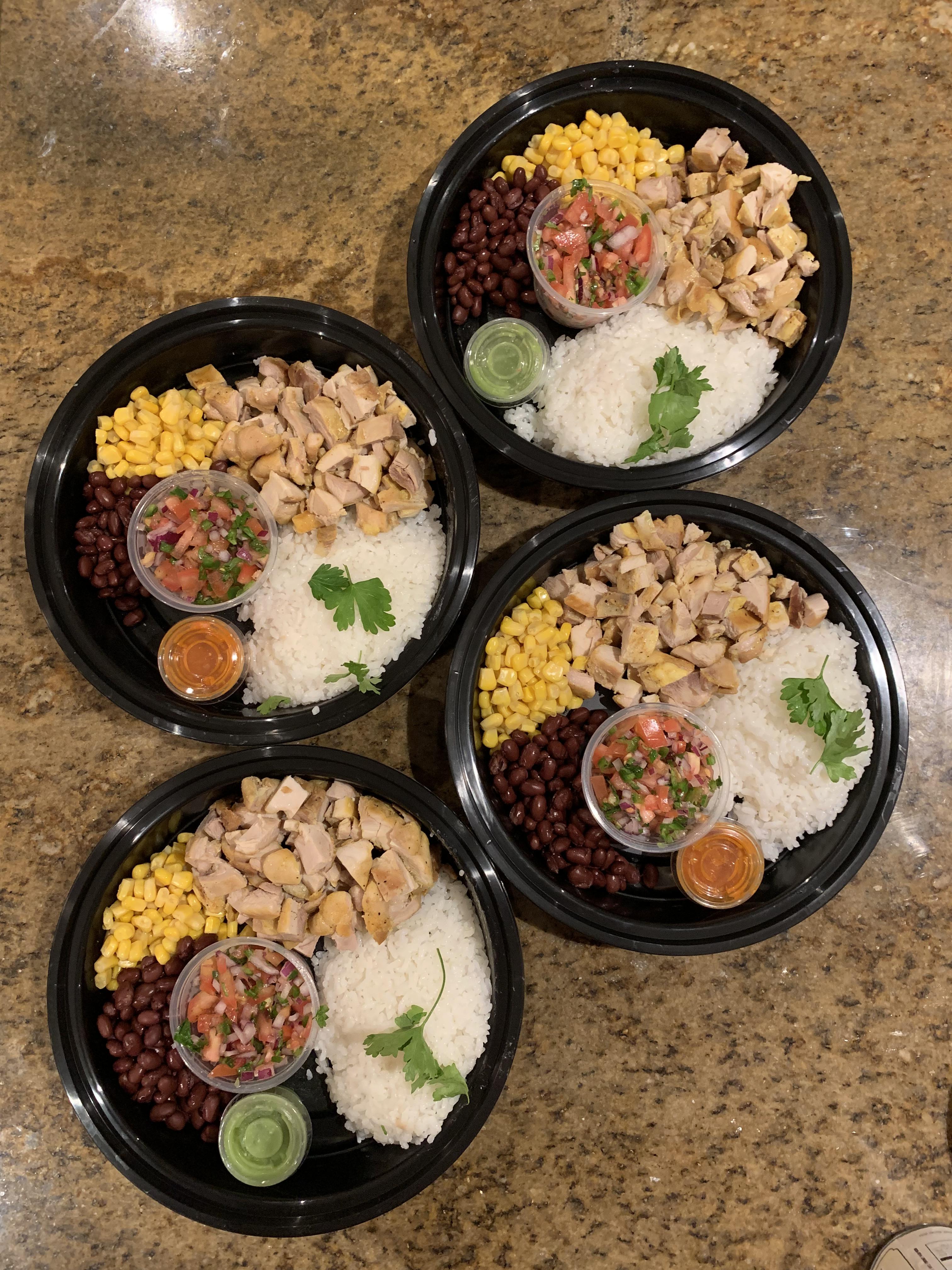 Burrito Bowls 3 each r/MealPrepSunday